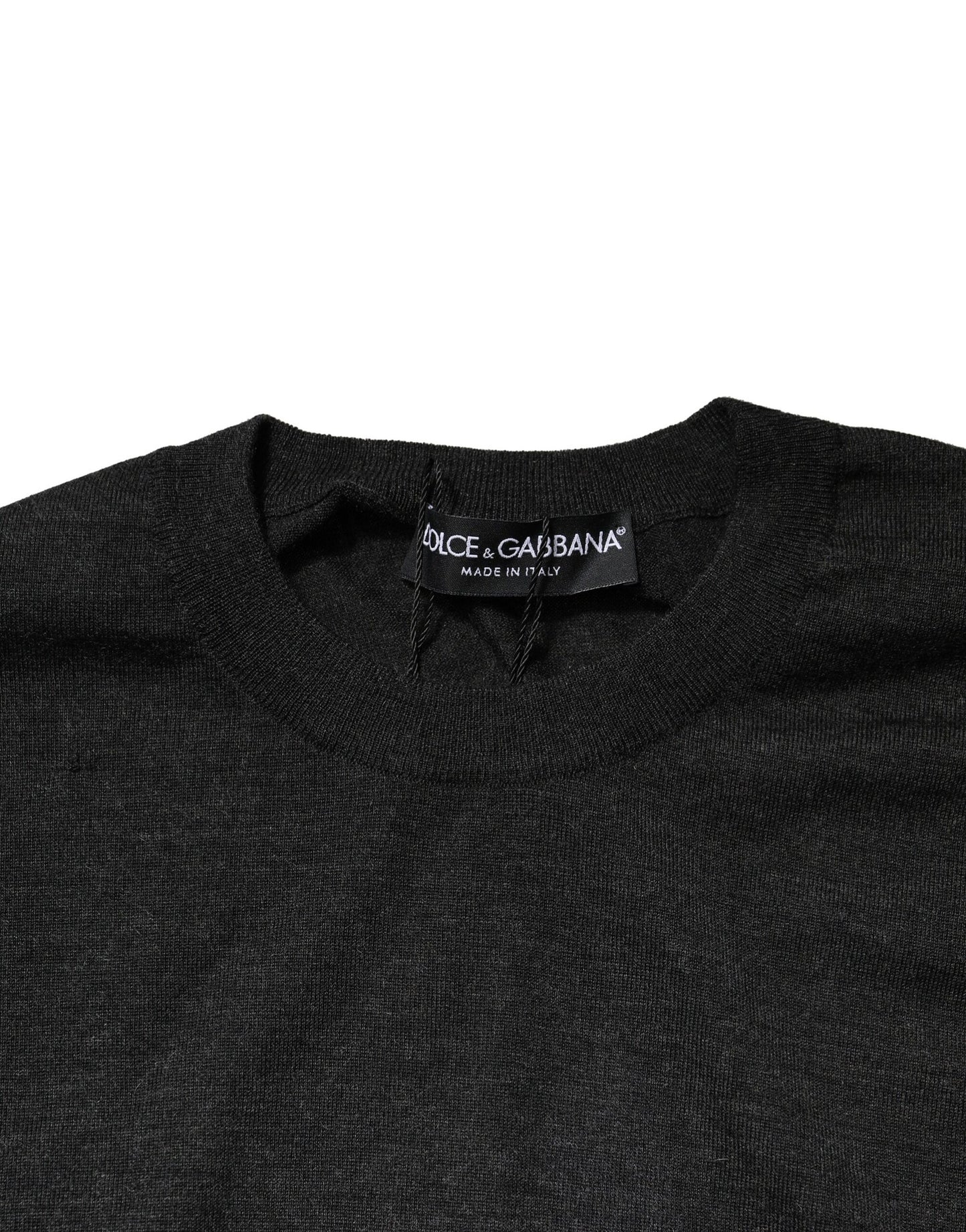 Gray Long Sleeve Crew Neck Pullover Sweater