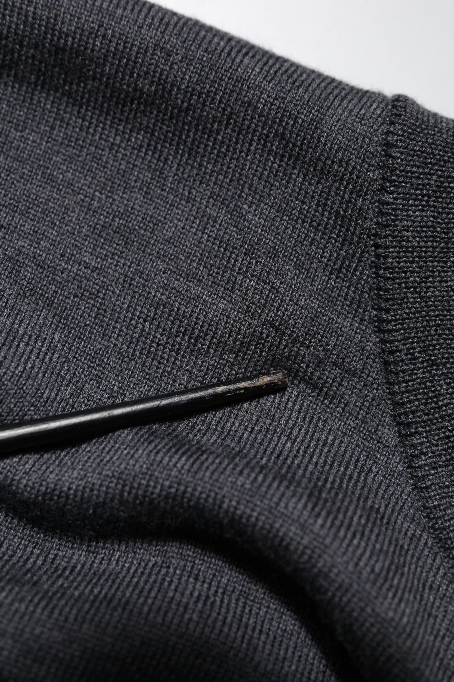 Dark Gray Wool Crew Neck Sweatshirt Sweater