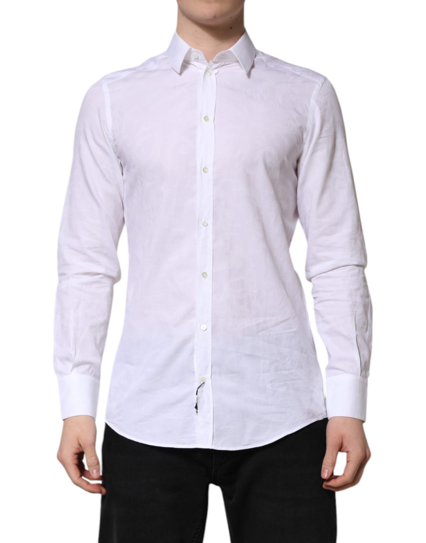 White MARTINI Cotton Long Sleeve Formal Shirt