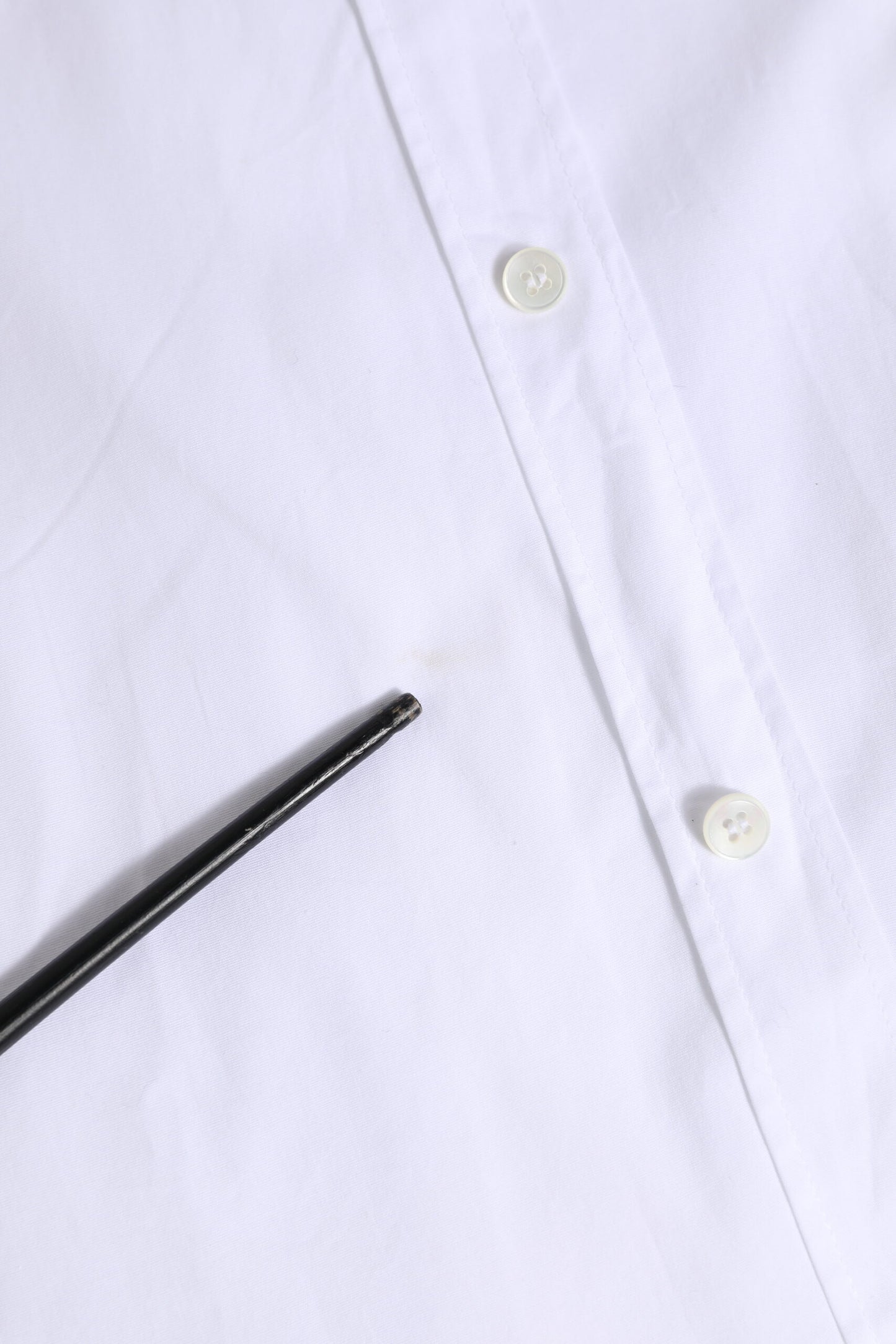 White Cotton GOLD Long Sleeves Dress Shirt