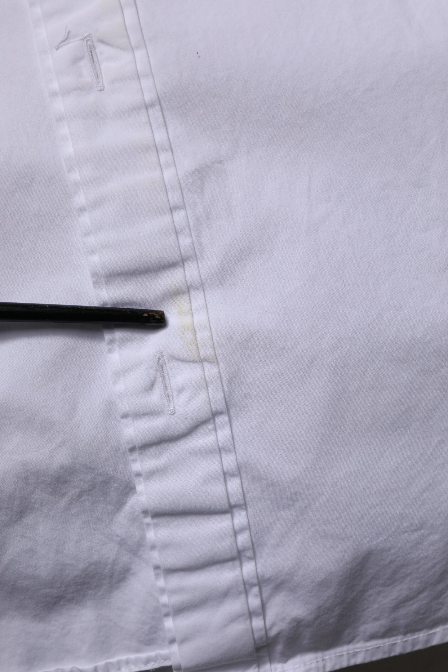 White Cotton GOLD Long Sleeves Dress Shirt