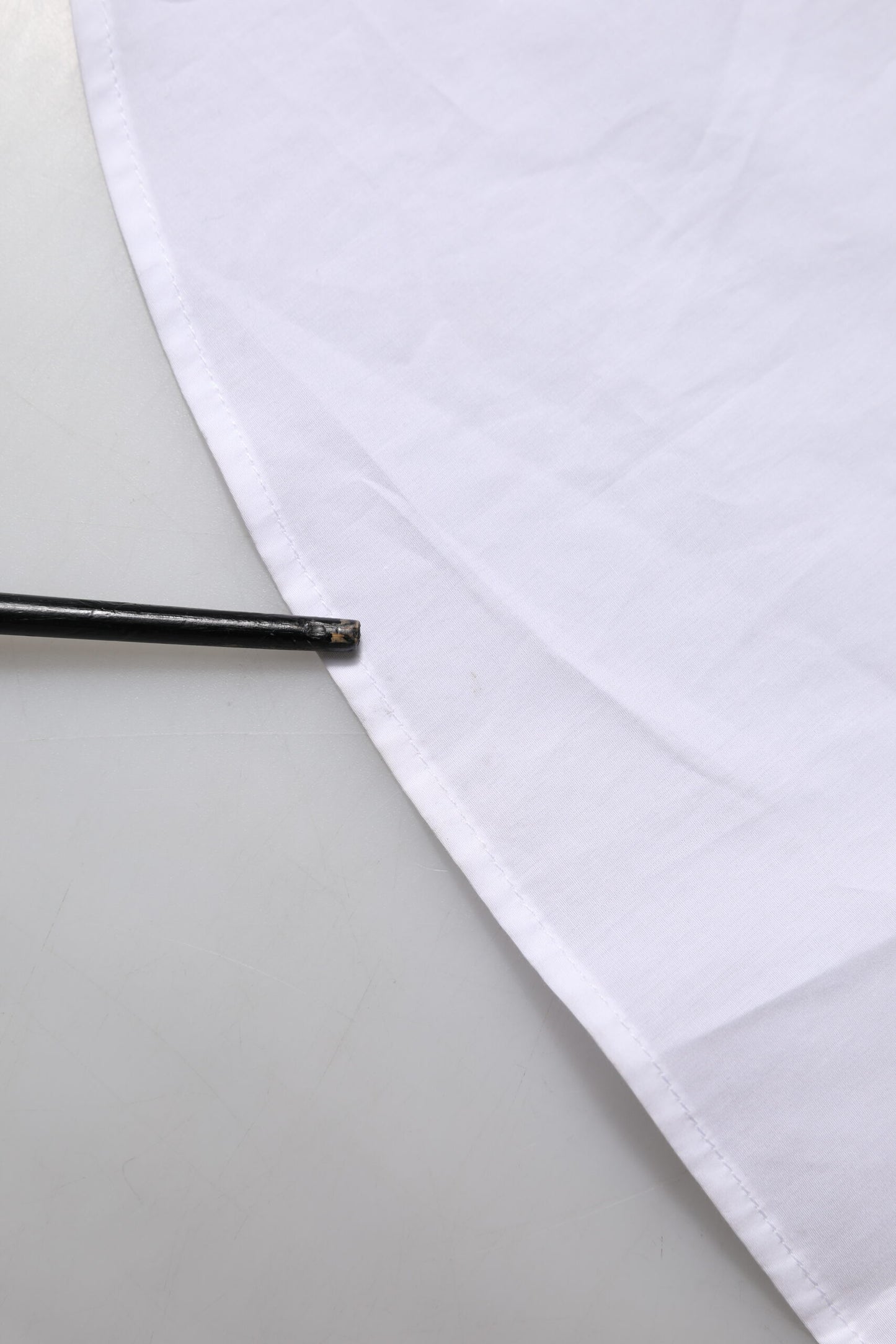 White Cotton Collared Shirt Long Sleeve Top