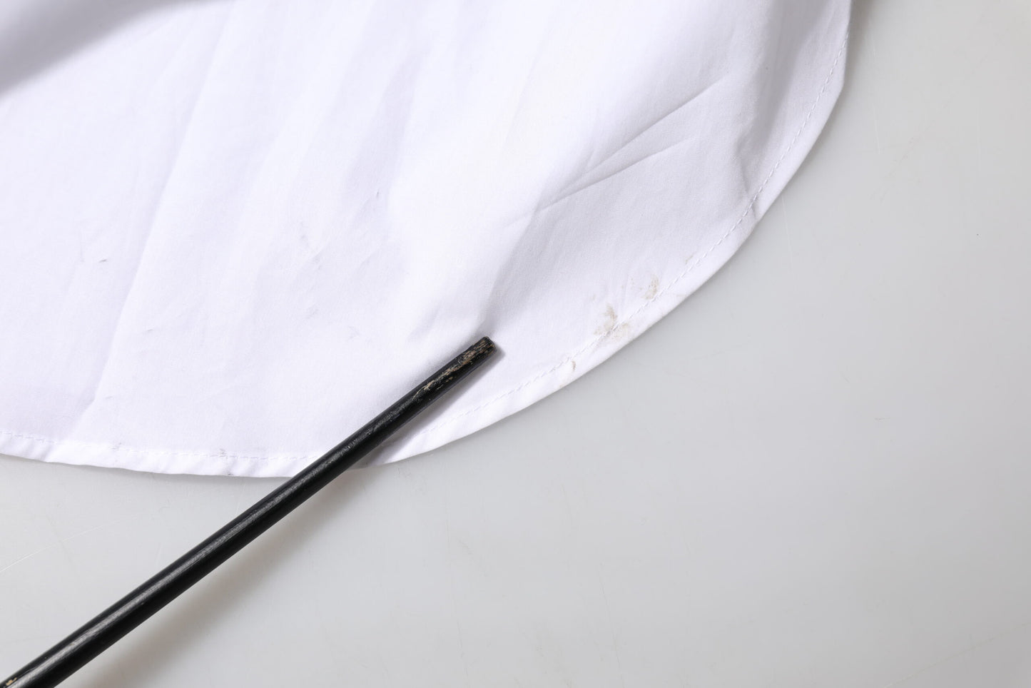 White Cotton Collared Shirt Long Sleeve Top