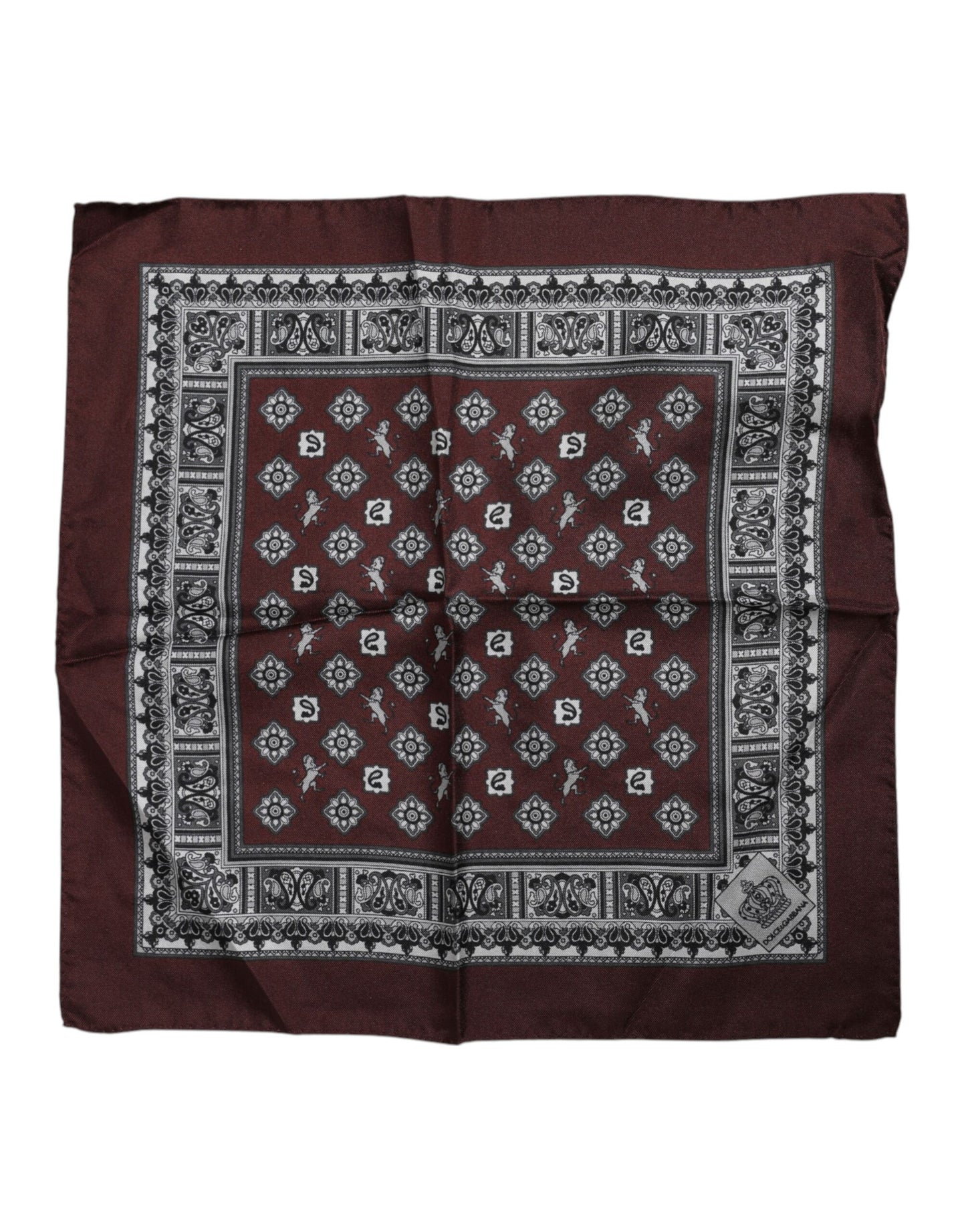 Bordeaux Bandana Silk Square Handkerchief Scarf