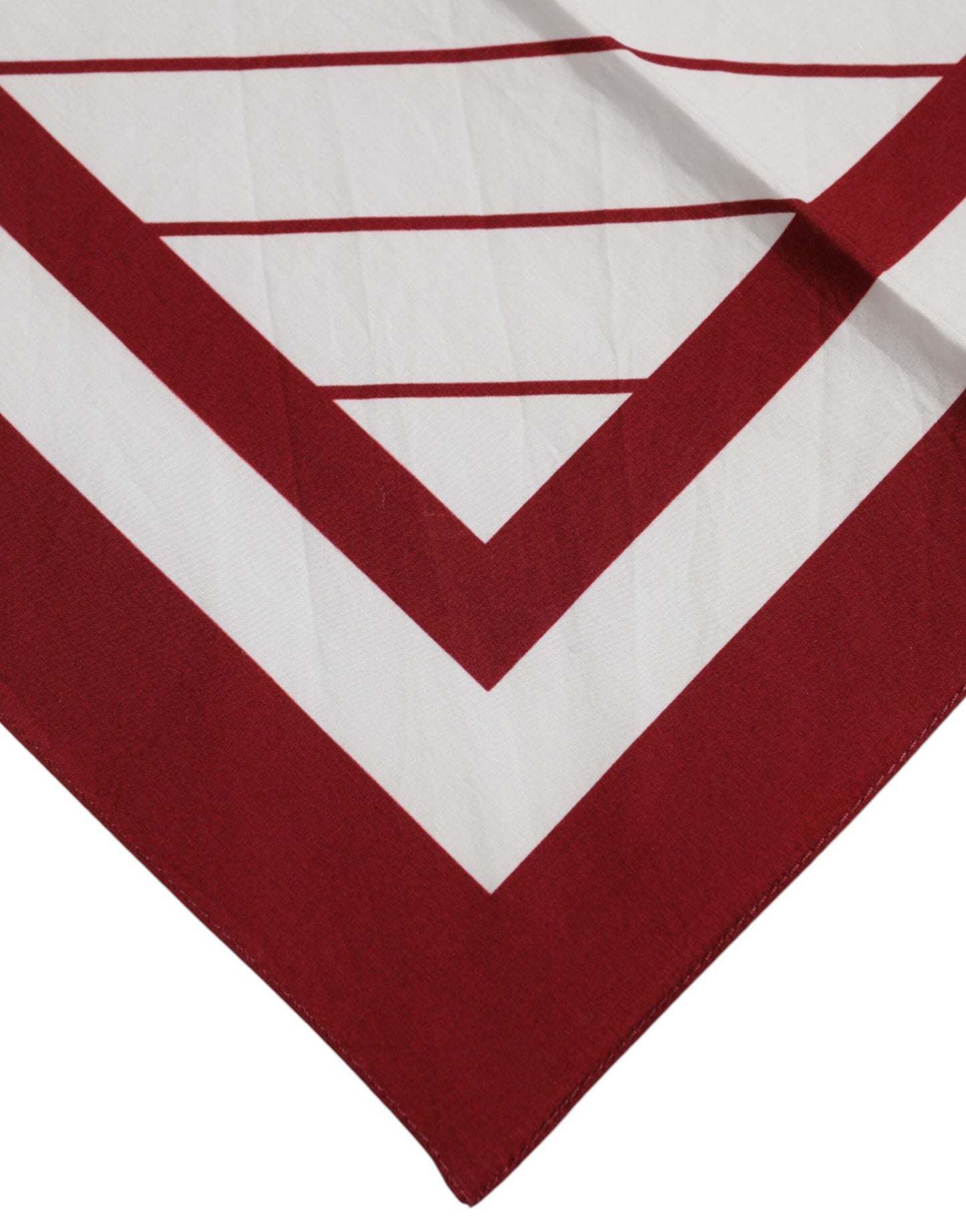 White Red DG Logo Square Men Foulard Scarf