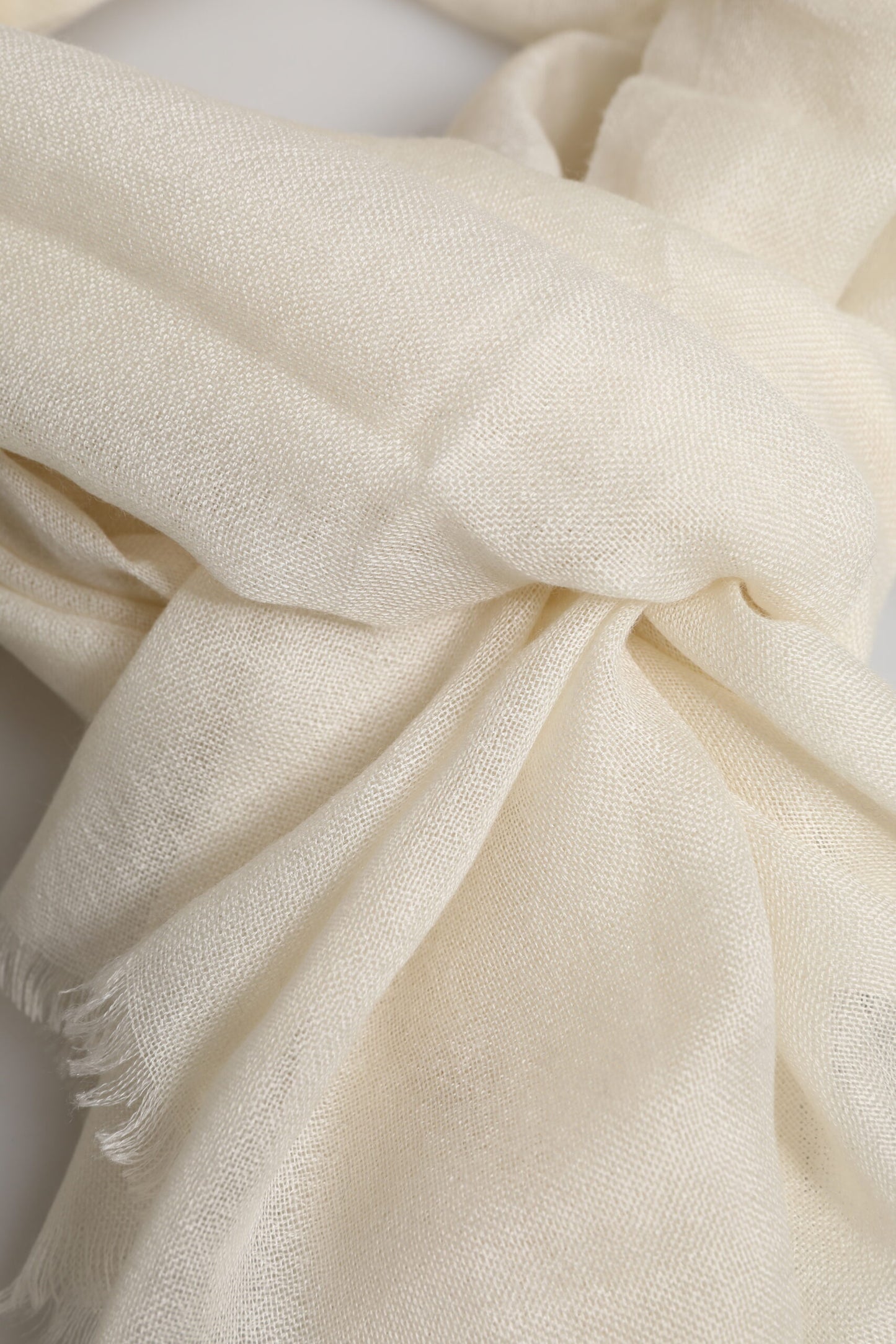 White Cashmere Neck Warmer Wrap Shawl Scarf