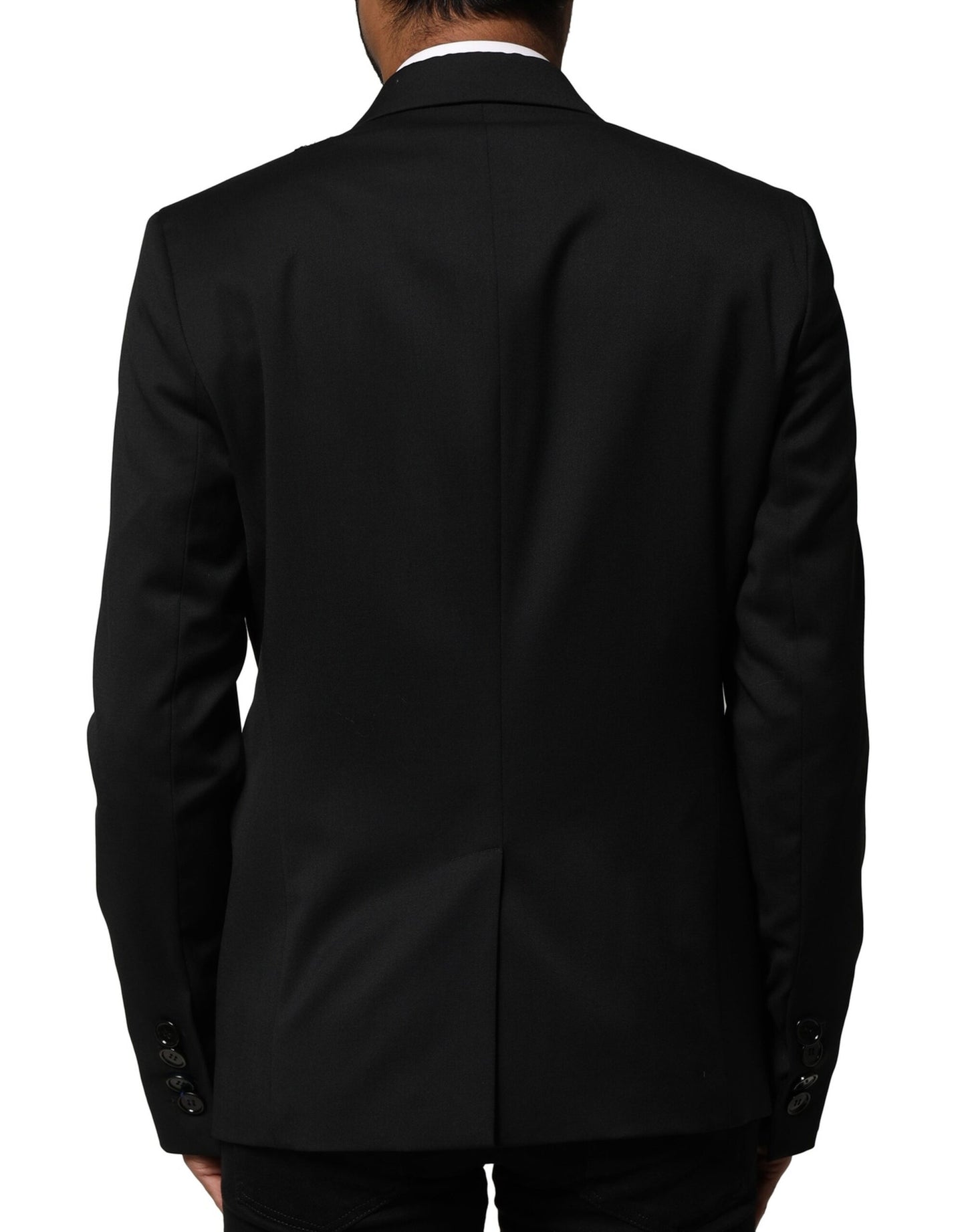 Black Double Breasted Men Jacket Suit Blazer