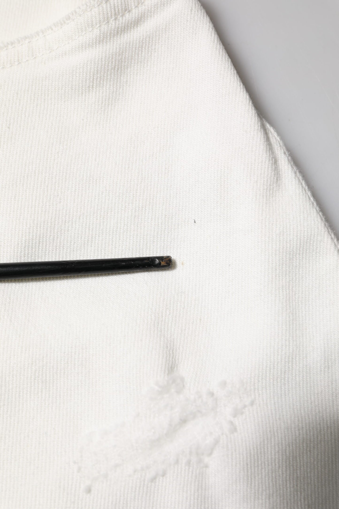 White Cotton Loose Men Denim Jeans