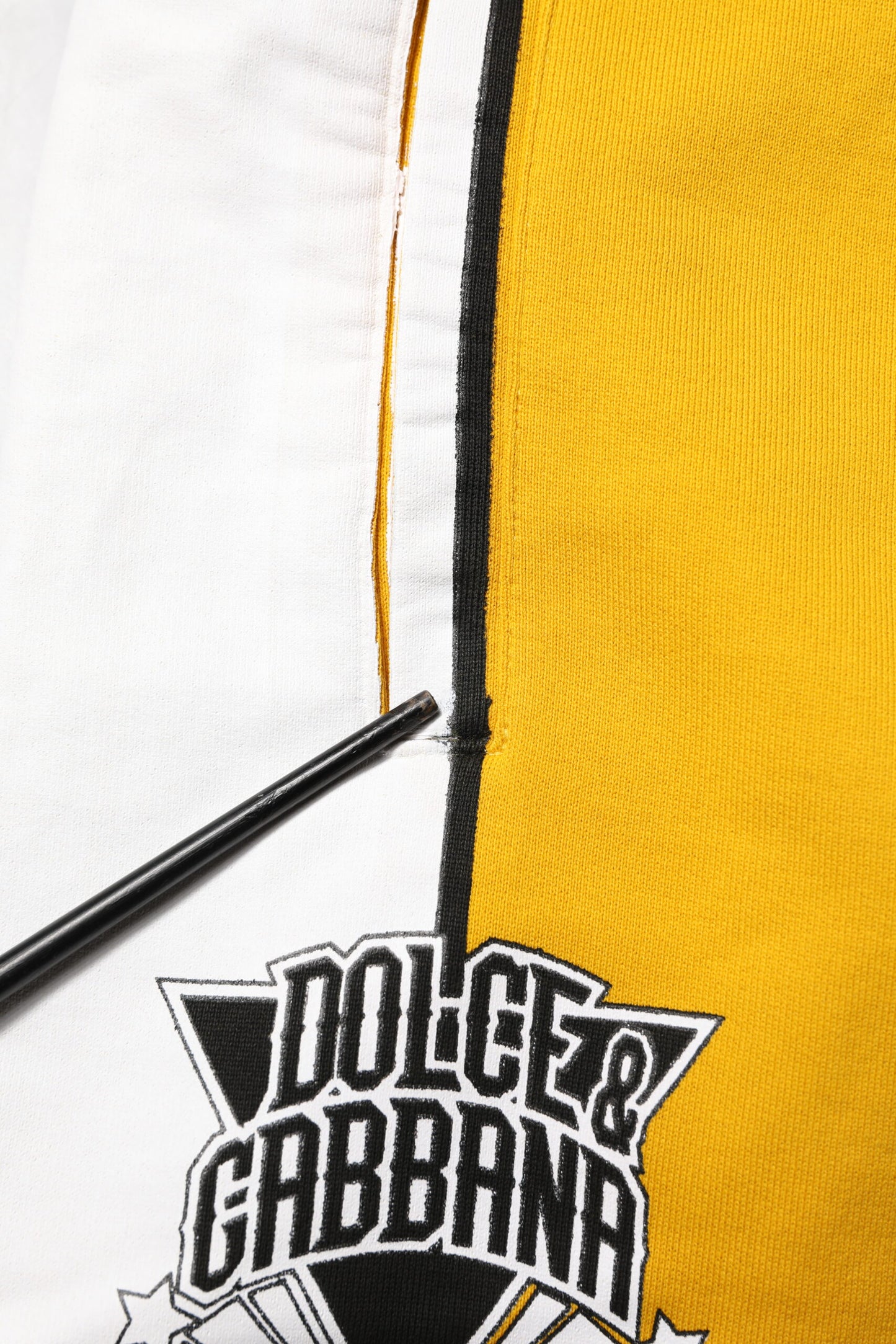 Yellow Cotton Logo Drawstring Jogger Sweatpants Pants