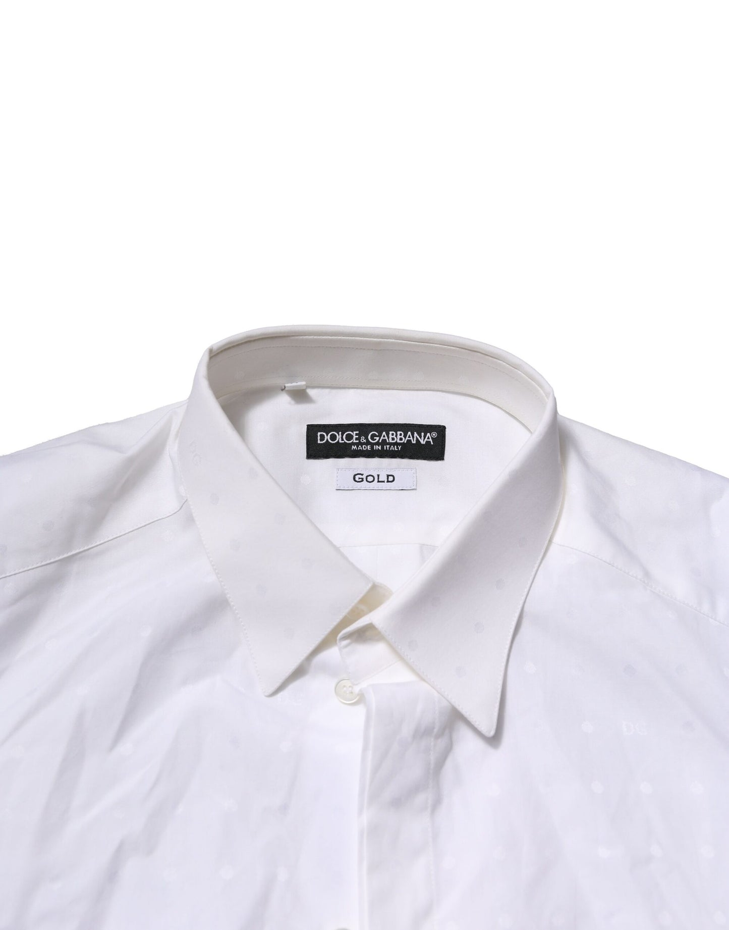 White Cotton GOLD Dress Formal Shirt