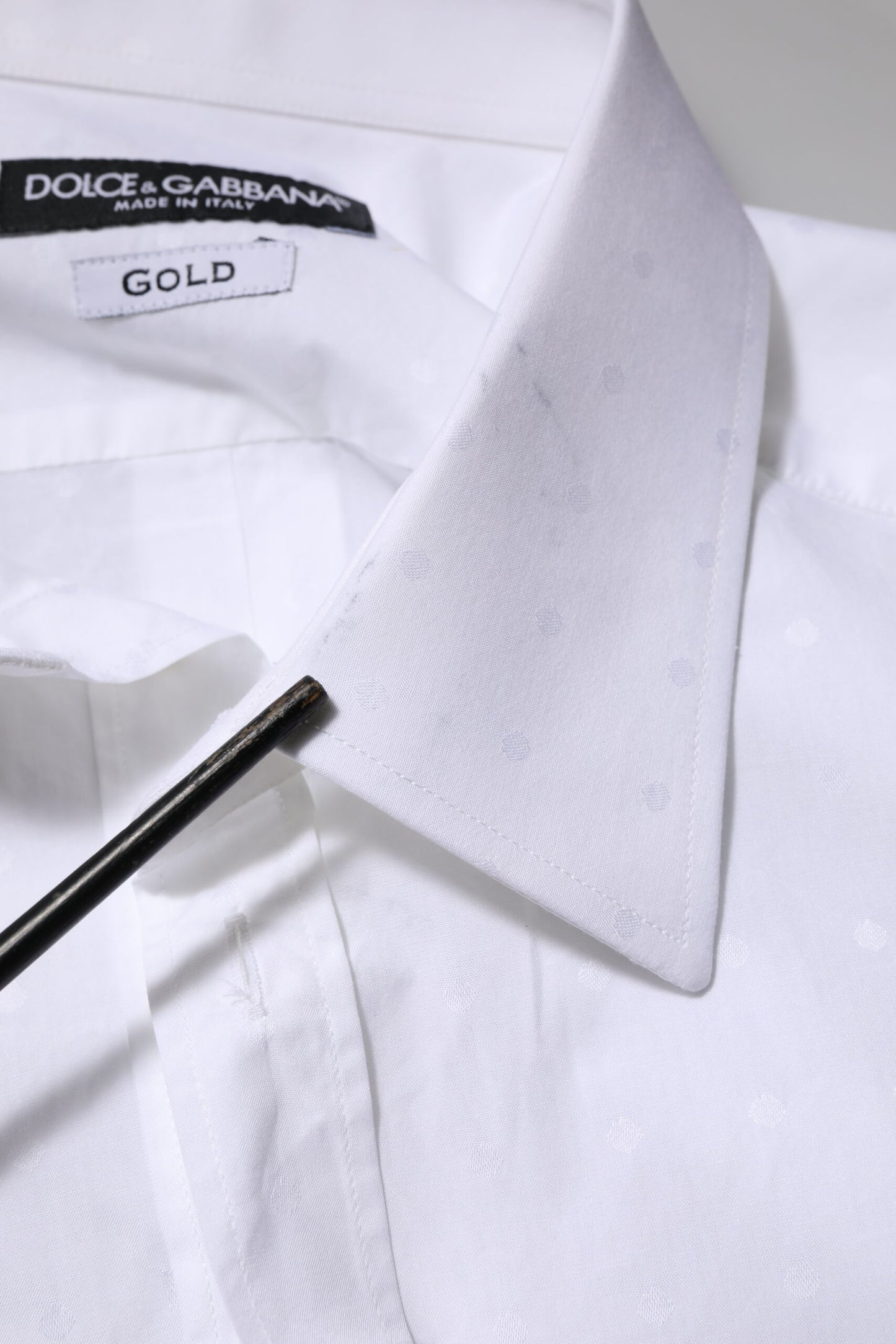 White Cotton GOLD Dress Formal Shirt