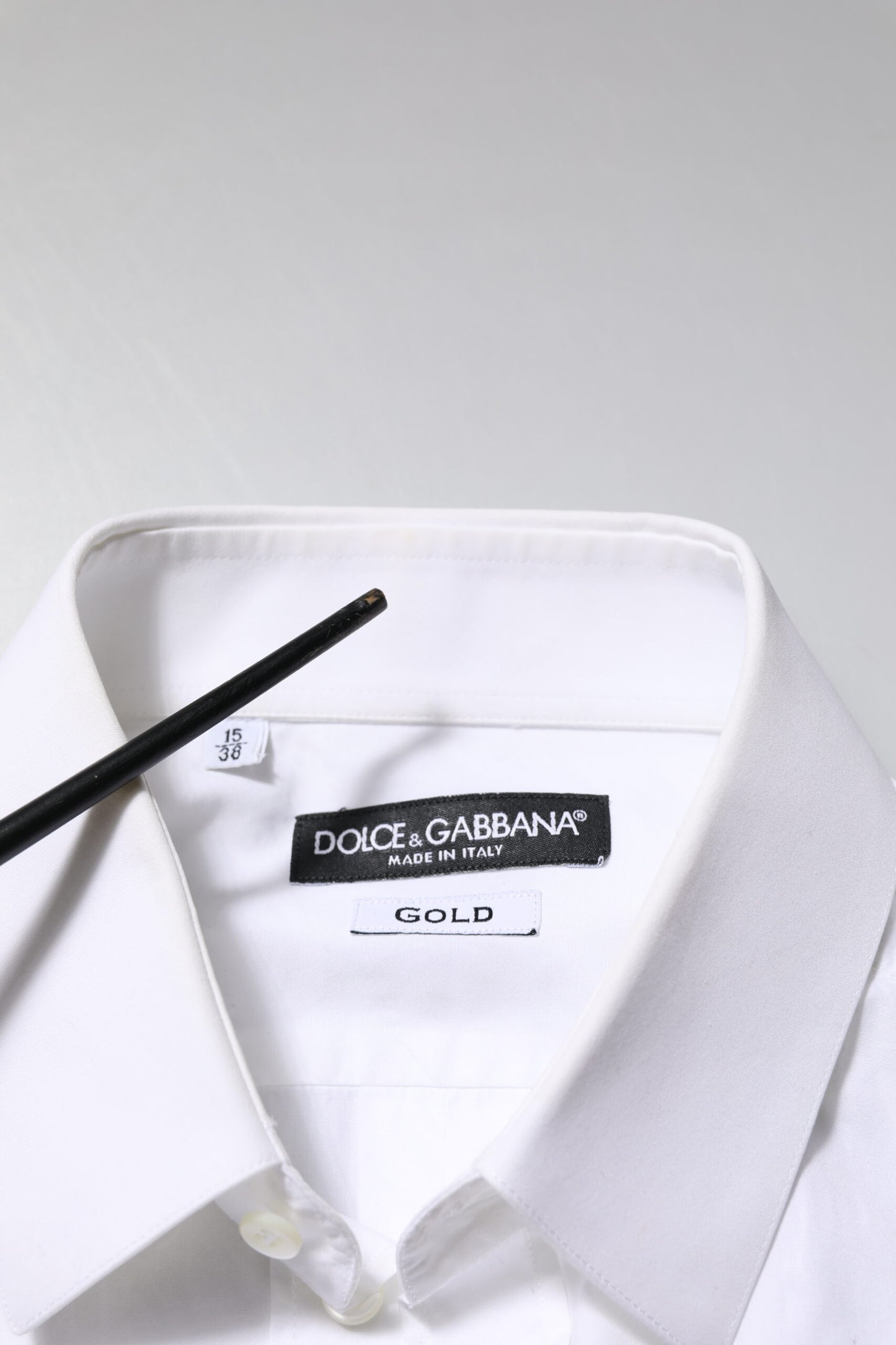 White Cotton GOLD Long Sleeves Formal Shirt