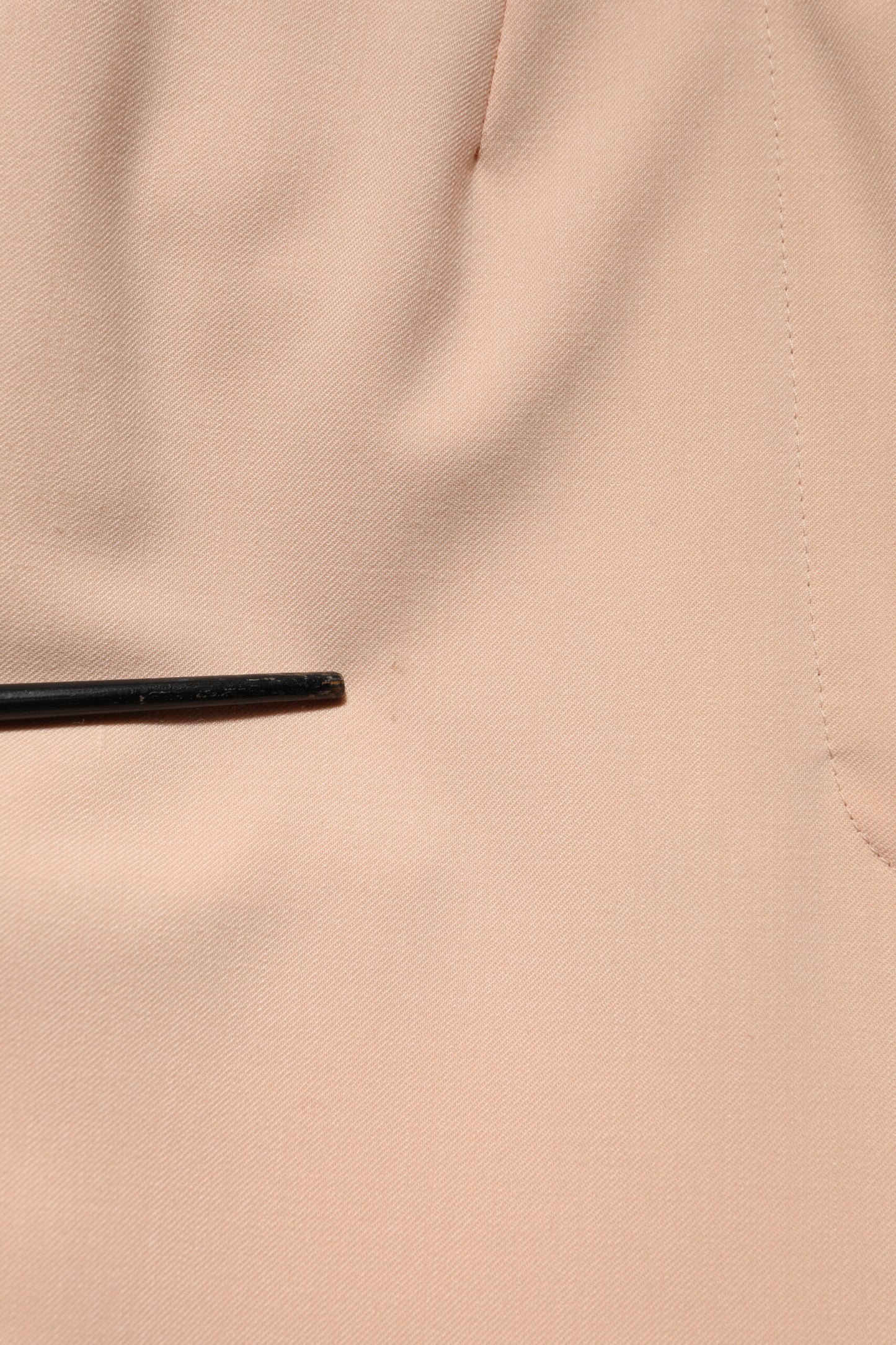 Beige Polyester Mid Waist Tapered Pants