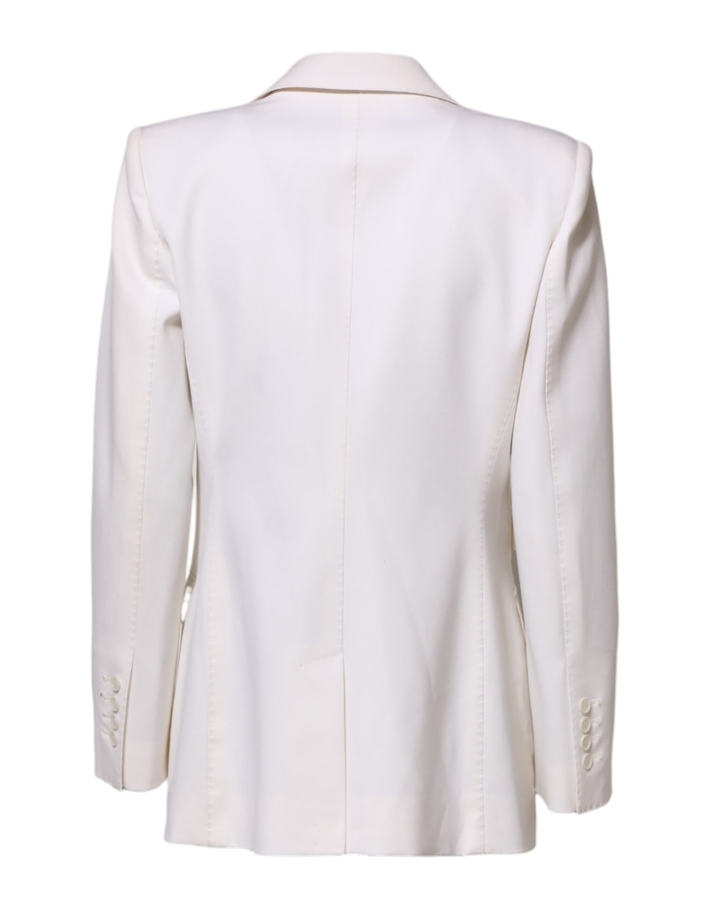White Wool Single Breasted Women Coat Jacket