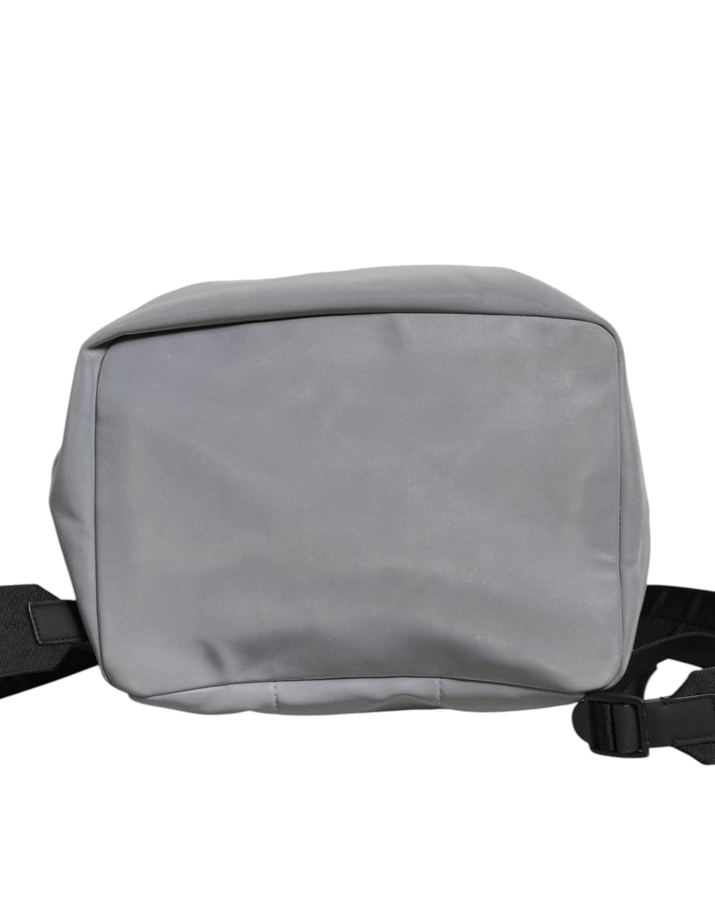 Gray Palermo Reflector Buckles Drawstring Backpack Bag
