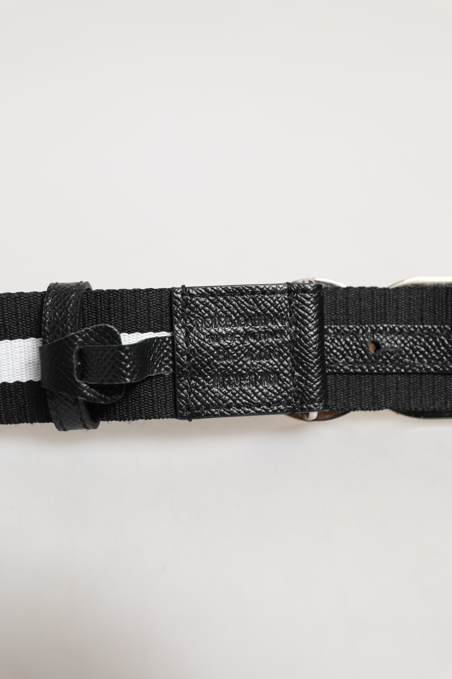Black Cotton Gold Tone Metal DG Buckle Belt