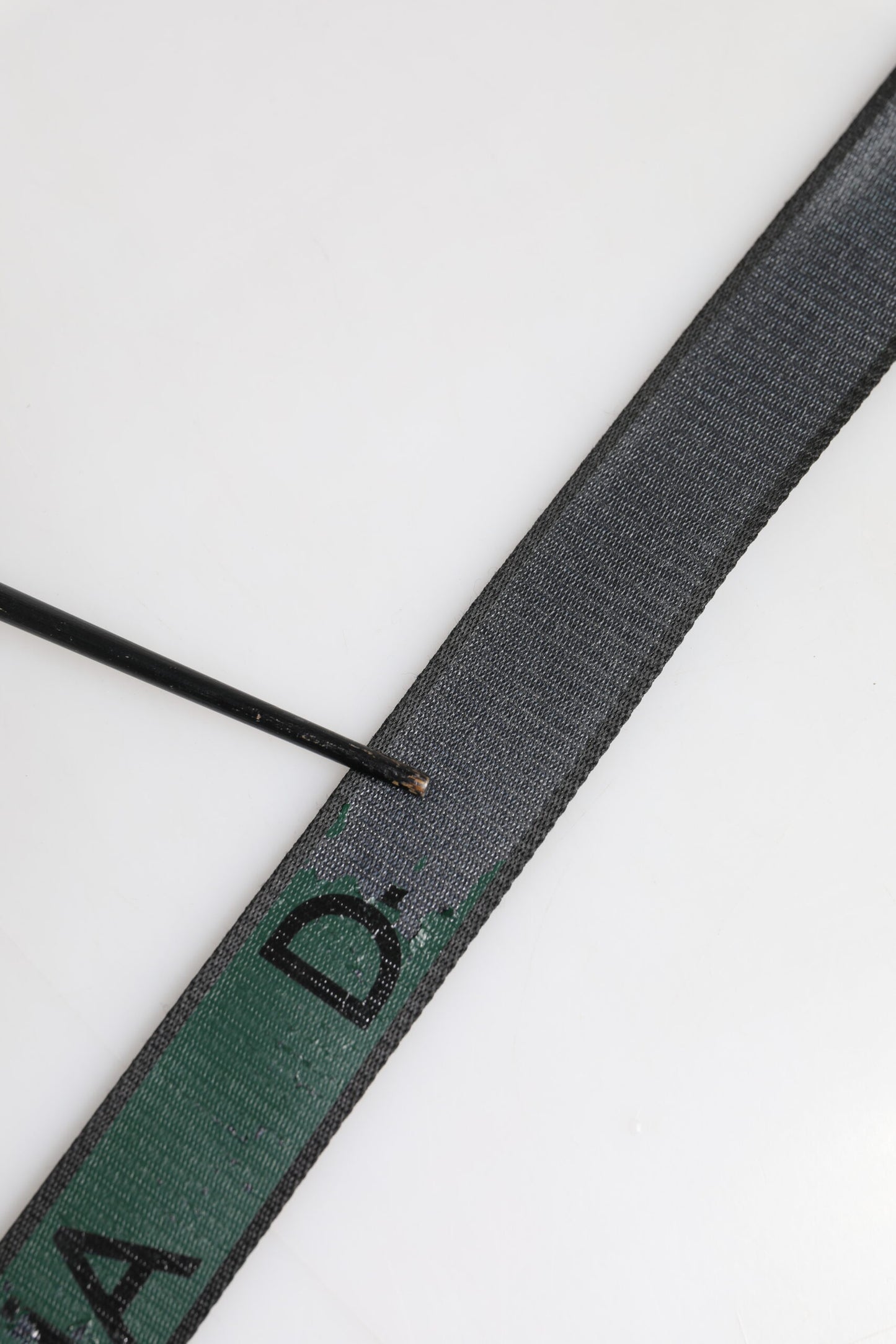 Green Black Polyester DG Logo Buckle Belt