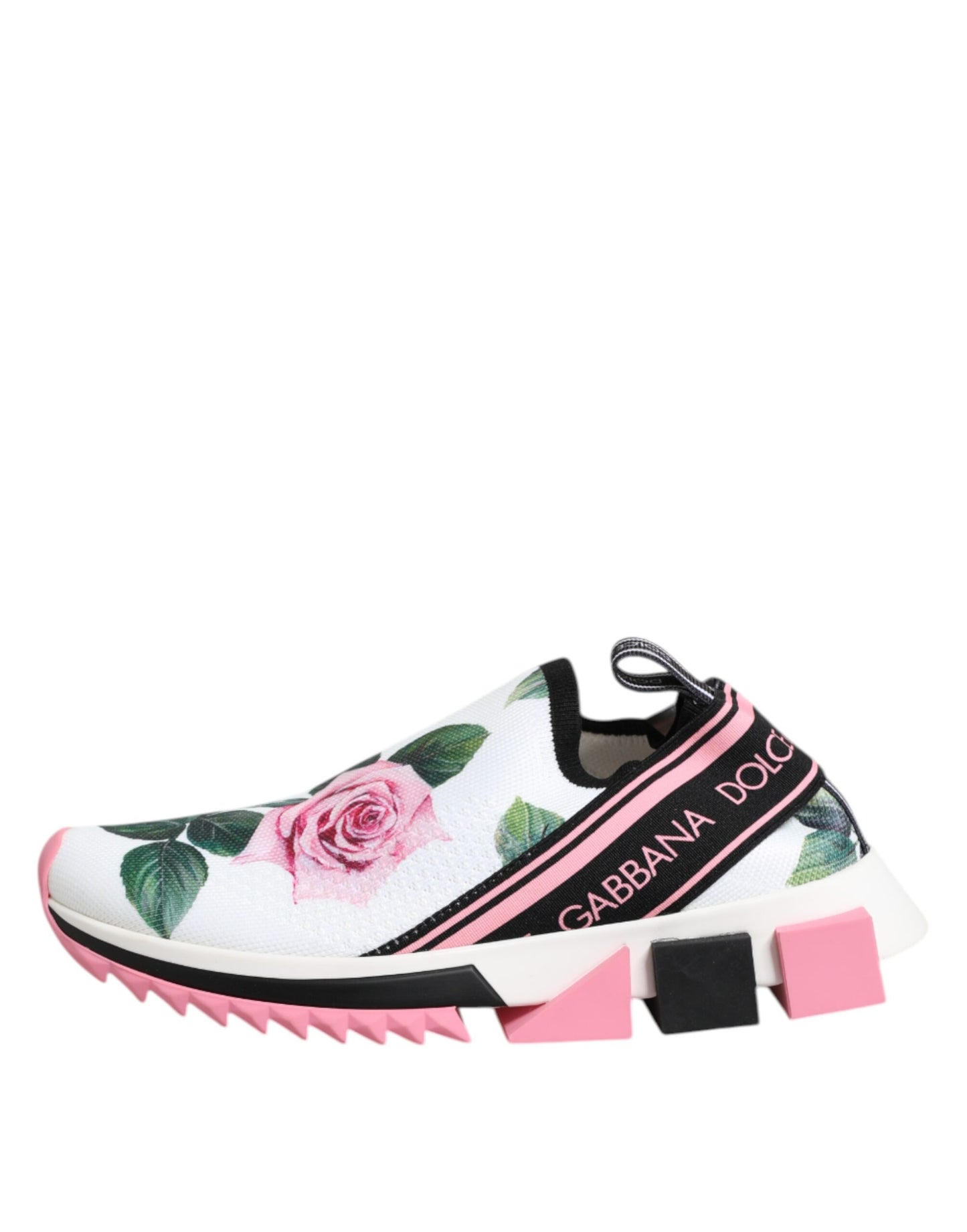 White Rose Print Sorrento Sneakers Shoes