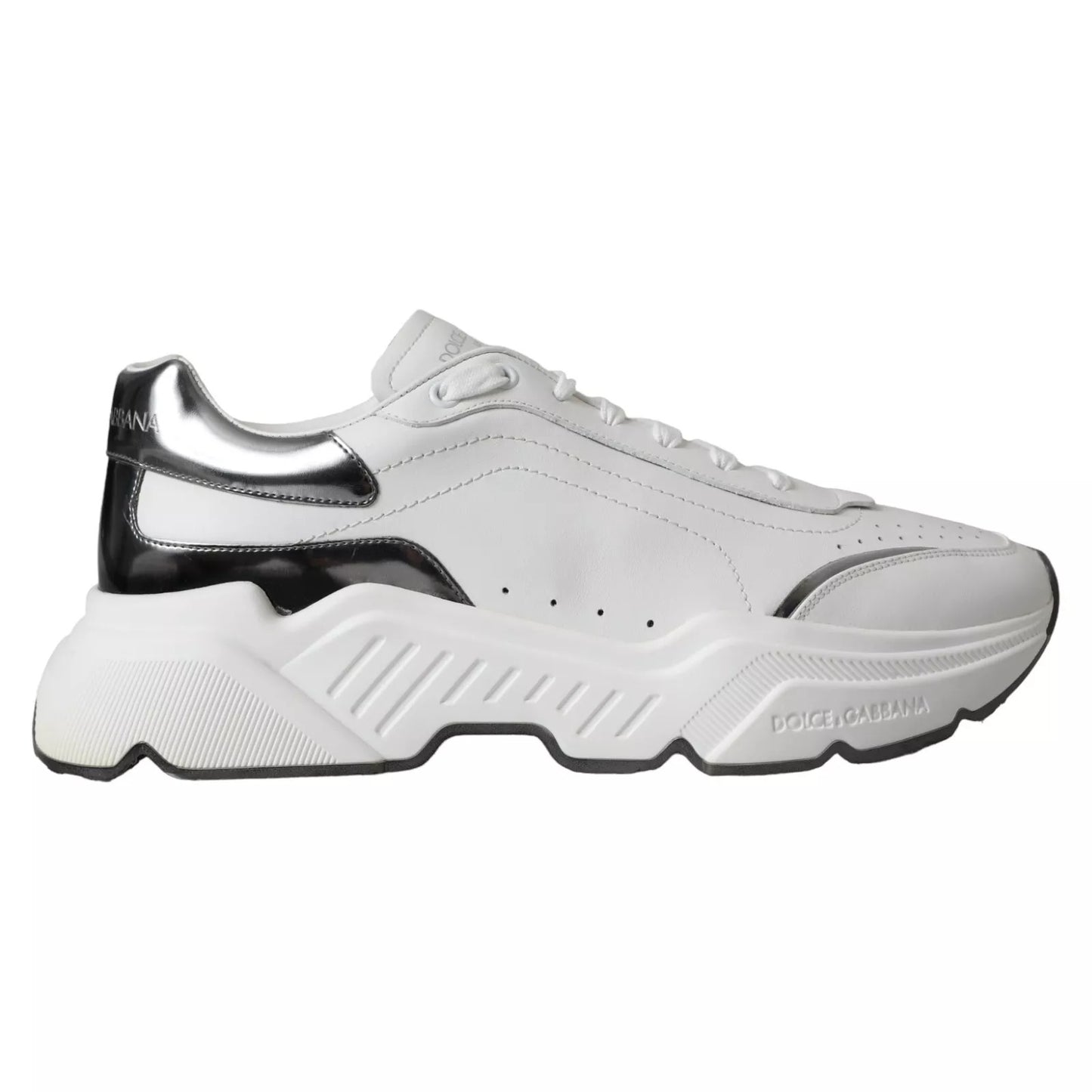 White Silver Leather Sport DAYMASTER Sneakers
