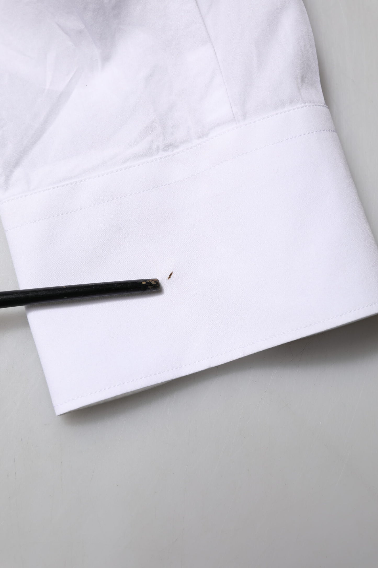 White Bib Cotton Poplin GOLD Men Formal Shirt