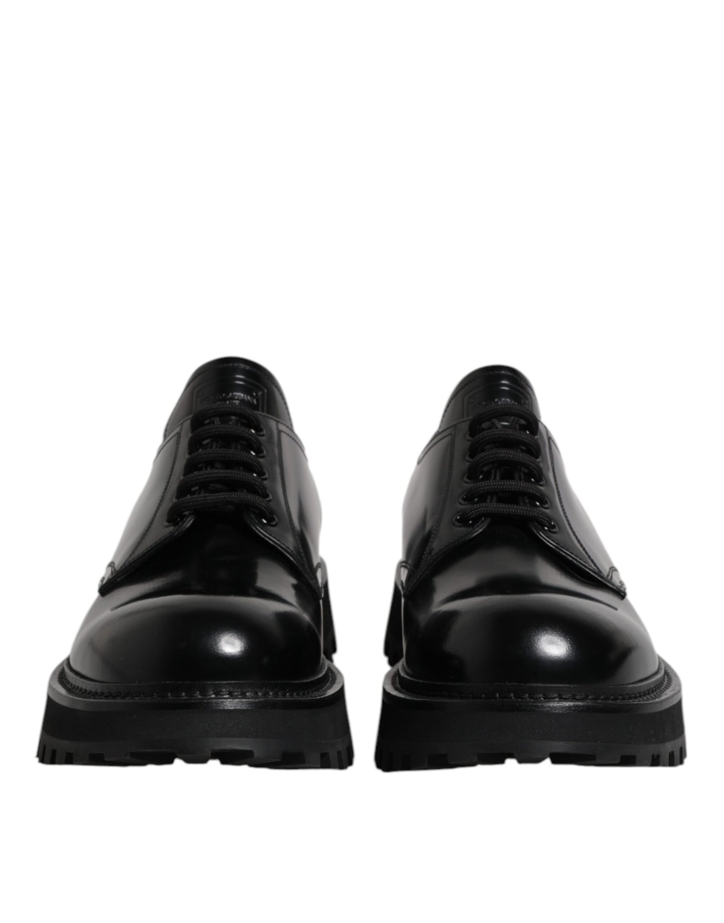Black Leather Lace Up Trekking Dress Shoes