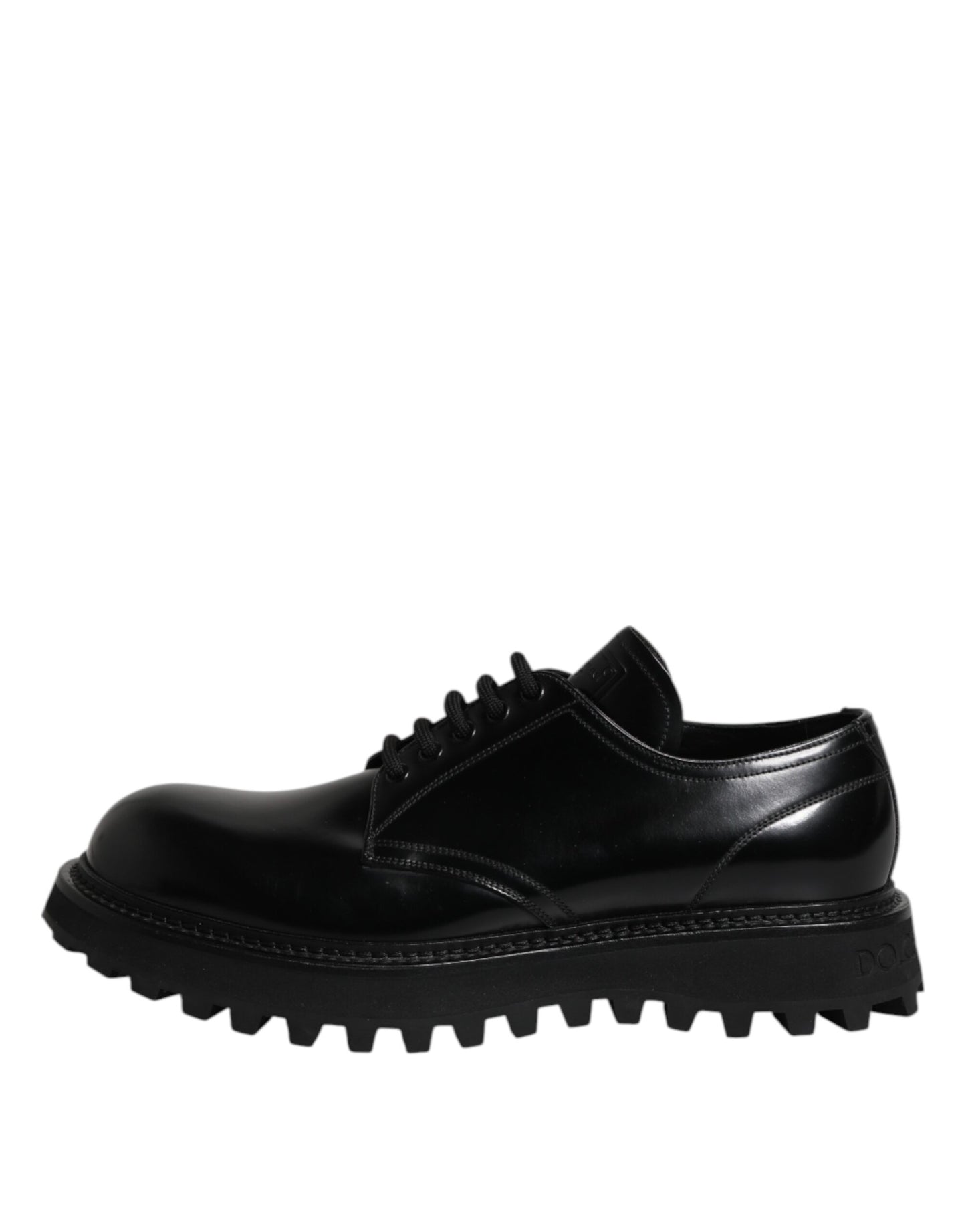 Black Leather Lace Up Trekking Dress Shoes