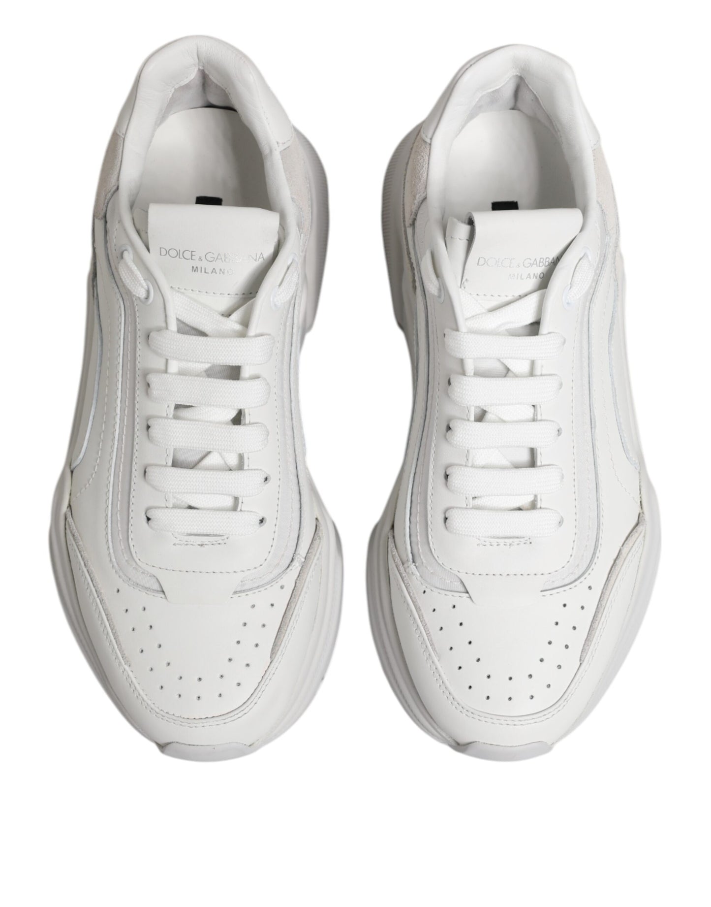 White Leather Daymaster Low Top Sneakers Shoes
