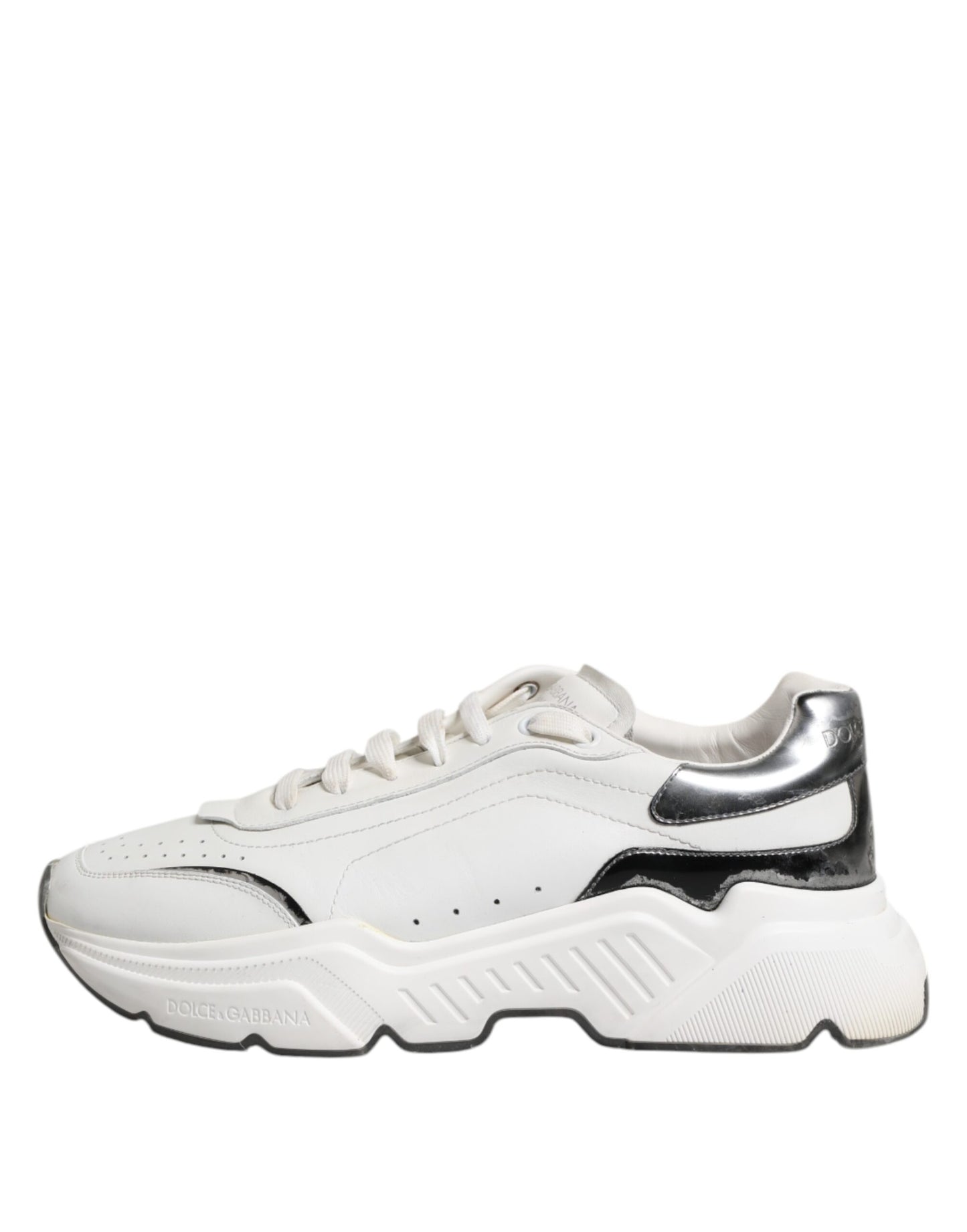 White Daymaster Leather Low Top Sneakers Shoes