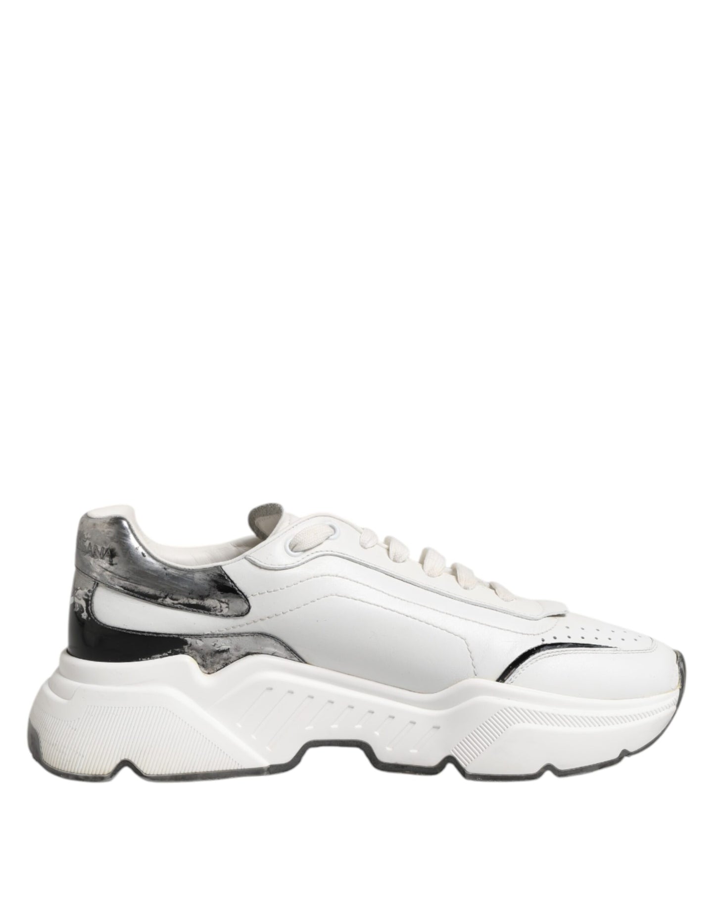 White Daymaster Leather Low Top Sneakers Shoes