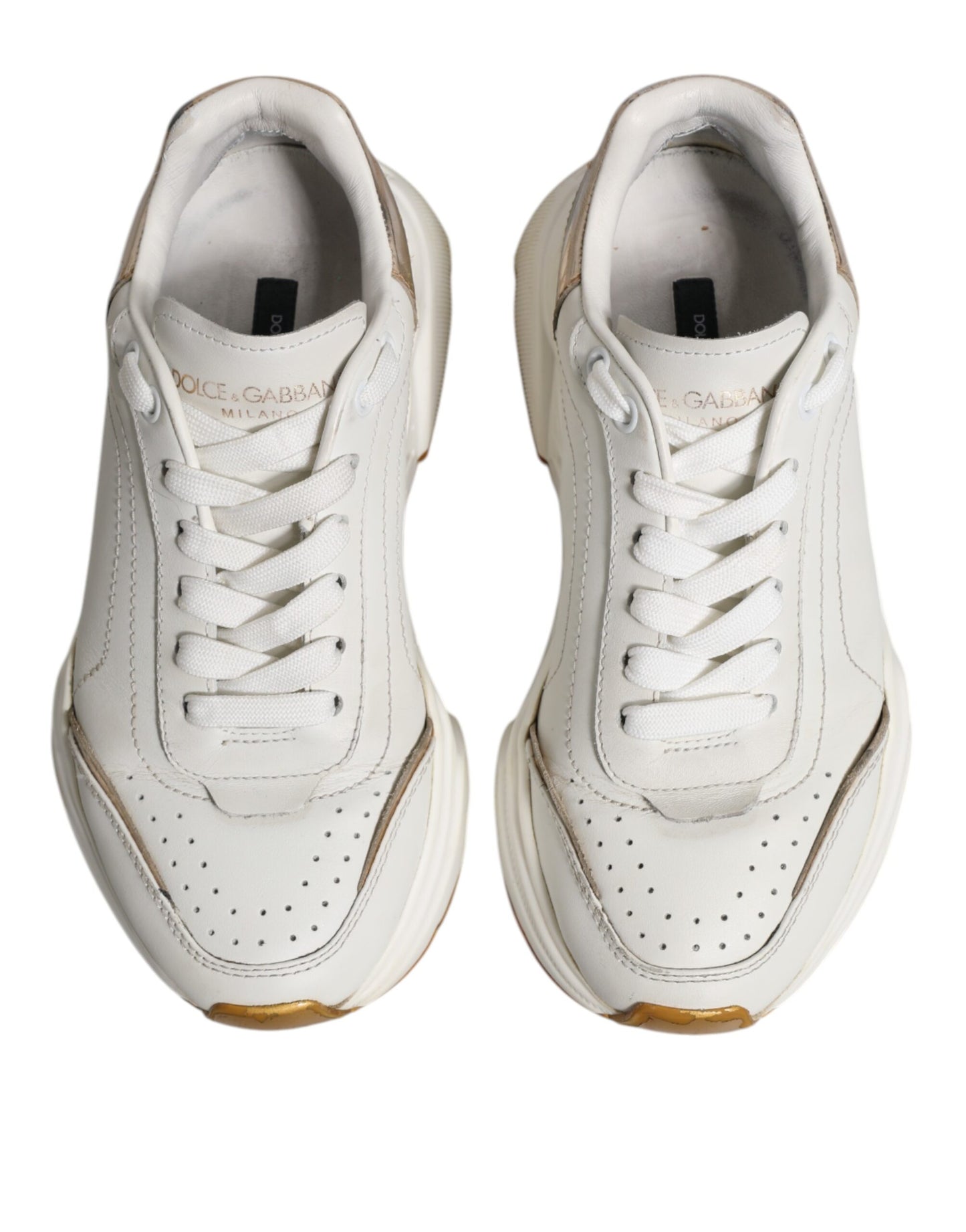 White Gold Daymaster Low Top Sneakers Shoes