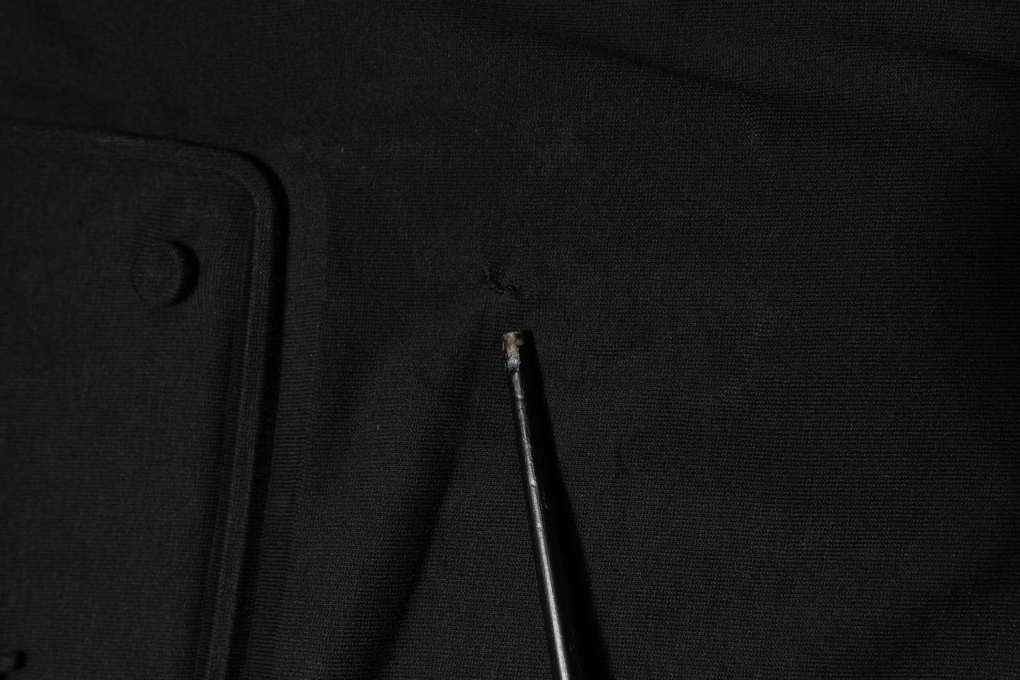 Black Embossed Logo Cotton Crew Neck T-shirt