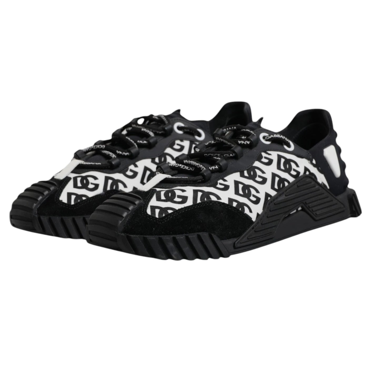 Black Logo Lace Up Low Top NS1 Sneakers