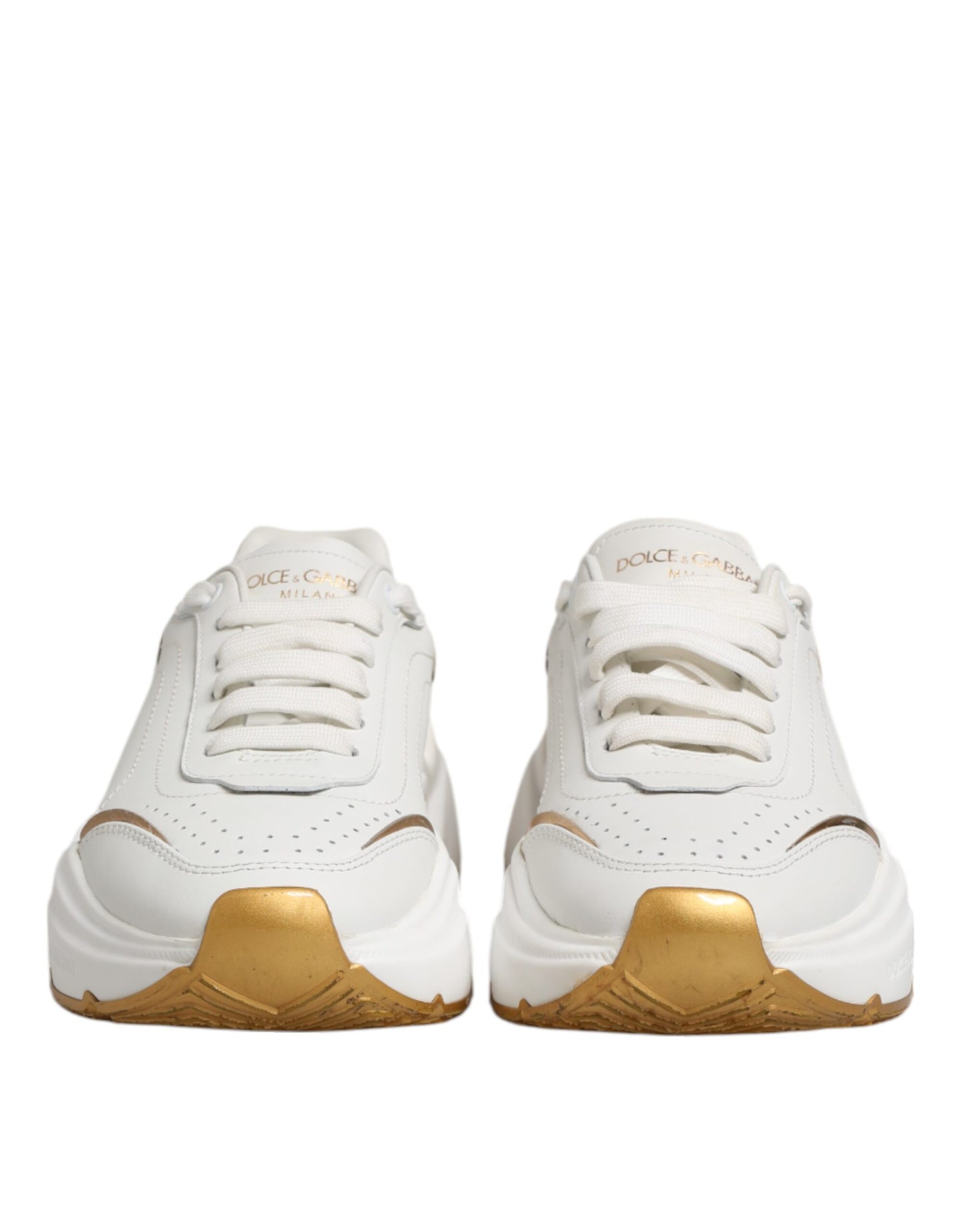 White Gold DAYMASTER Leather Sneakers Shoes