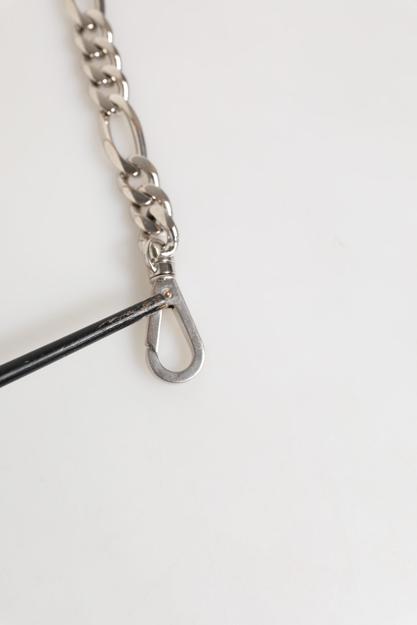 Silver Tone Brass Chain Lobster Clasp DG Logo Bracelet