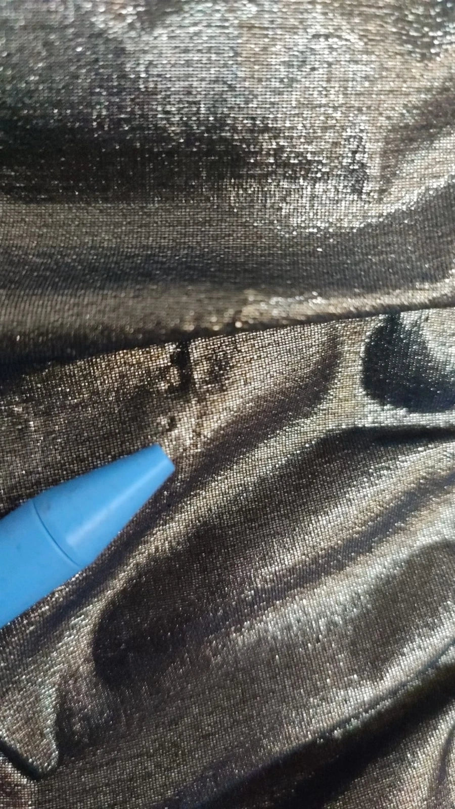 Gold Metallic Stretch Bodycon Ruched Dress