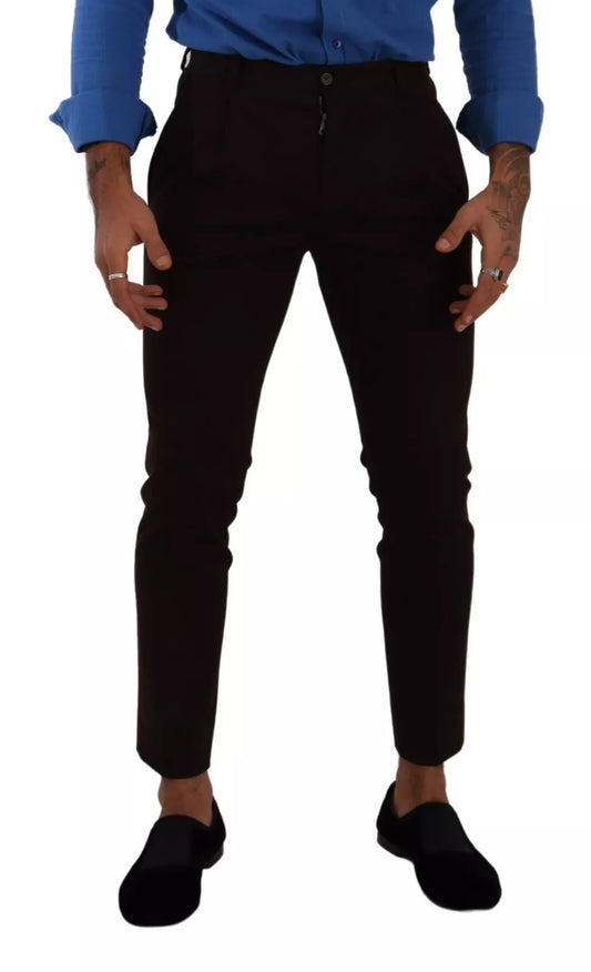 Bordeaux Cotton Stretch Skinny Trouser