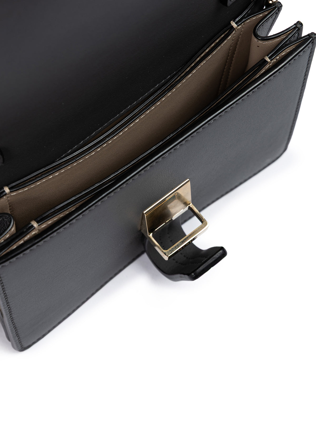 Dark Grey Leather Clutch Bag