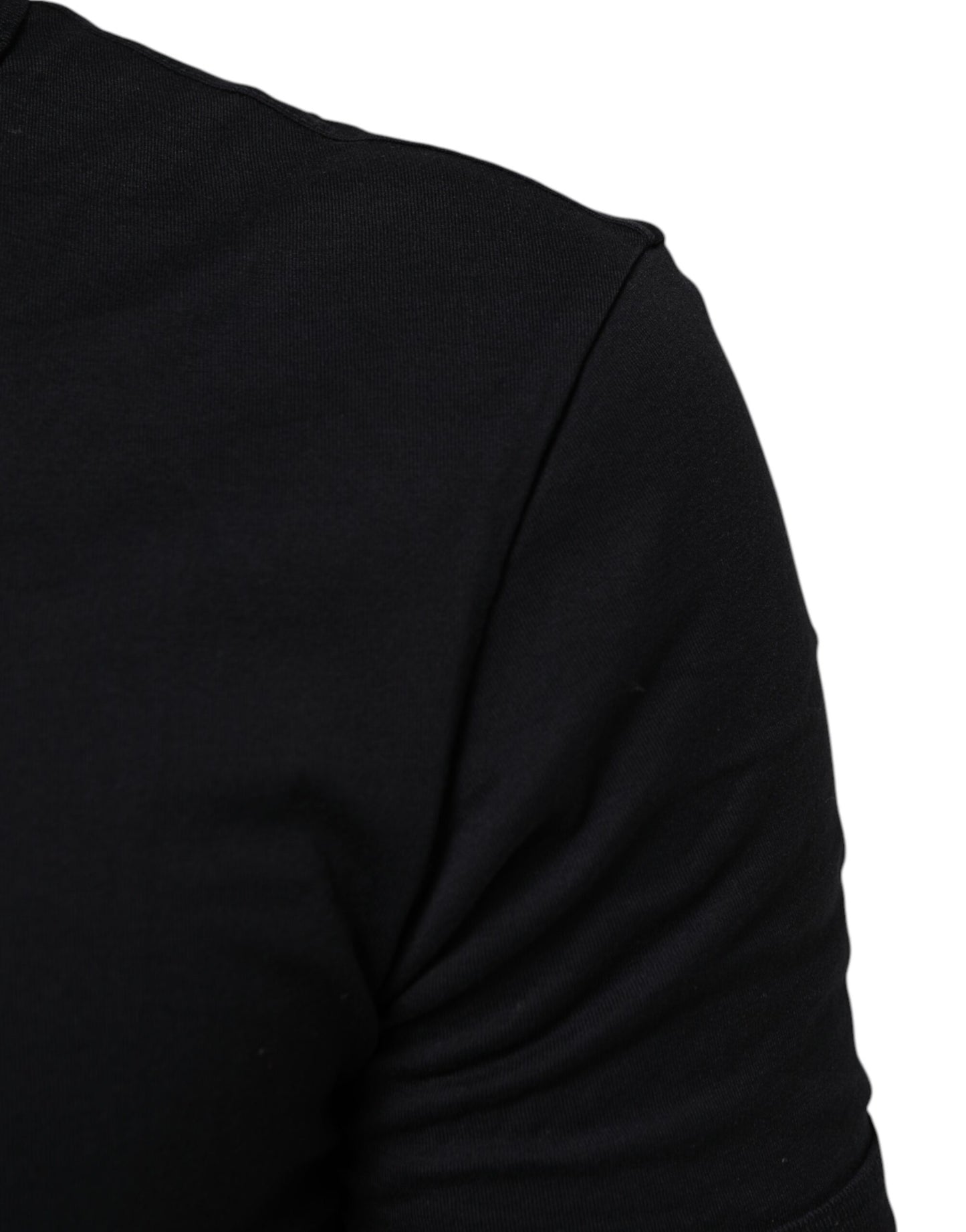 Black Cotton Plain V-Neck Men Shirt T-shirt