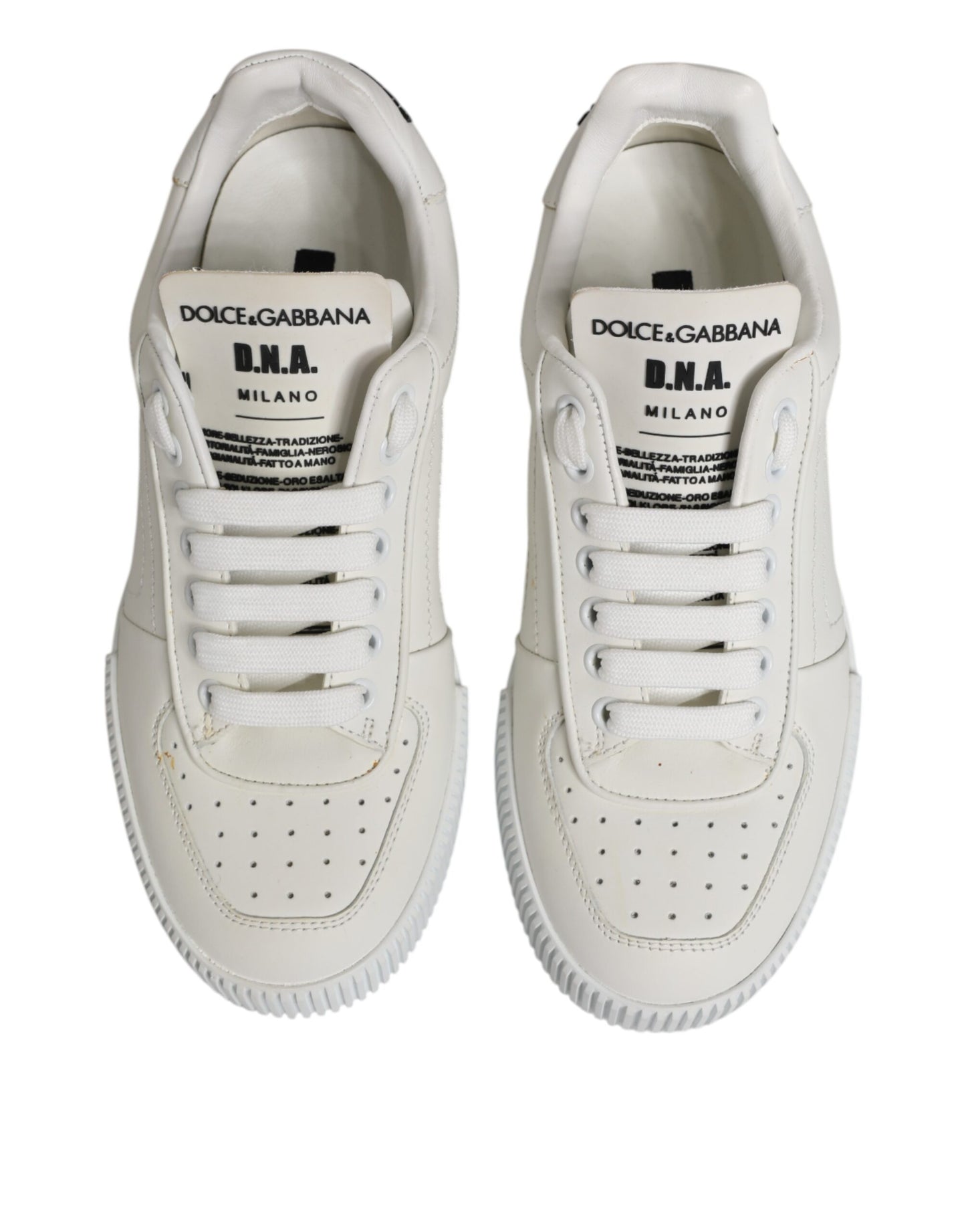 White Miami Leather Low Top Sneakers Shoes