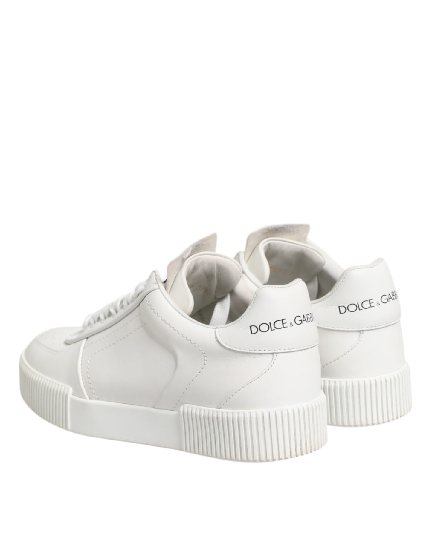 White Miami Leather Low Top Sneakers Shoes
