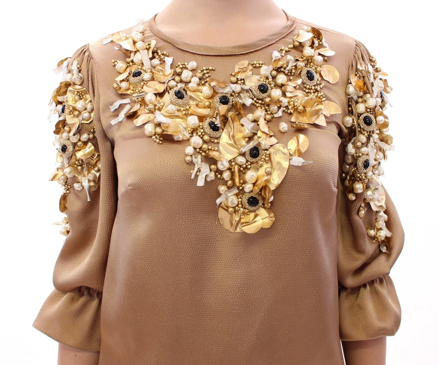 Gold SPECIAL Piece Runway Crystal Blouse