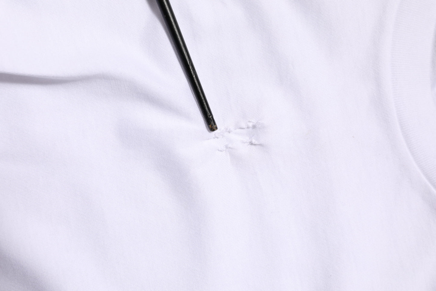 White Cotton Logo Patch Crew Neck Men T-shirt