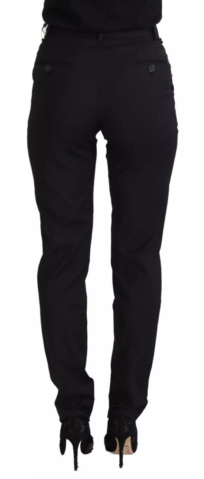 Black High Waist Skinny Trouser STAFF Pants