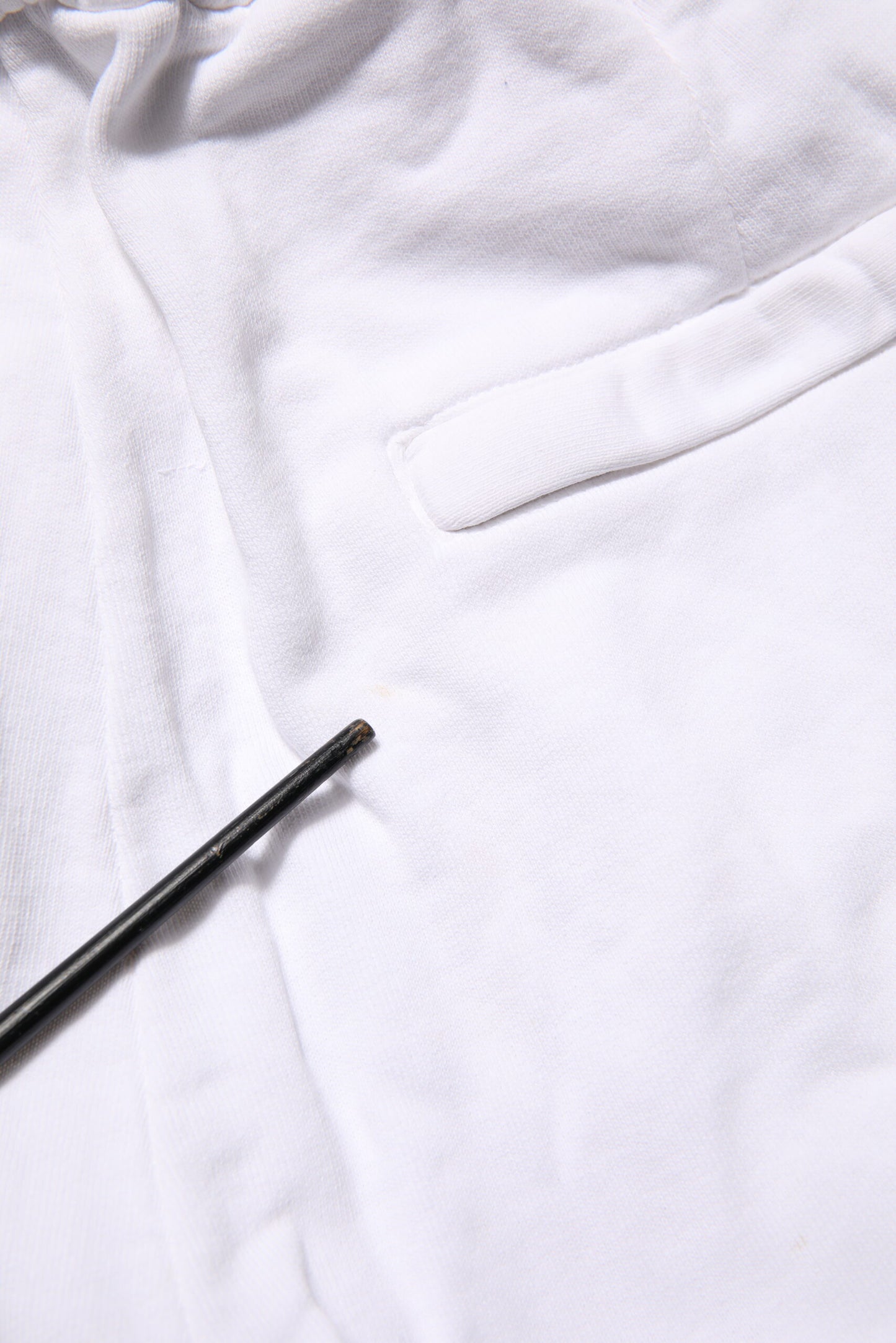 White Cotton Cargo Trousers Logo Patch Pants