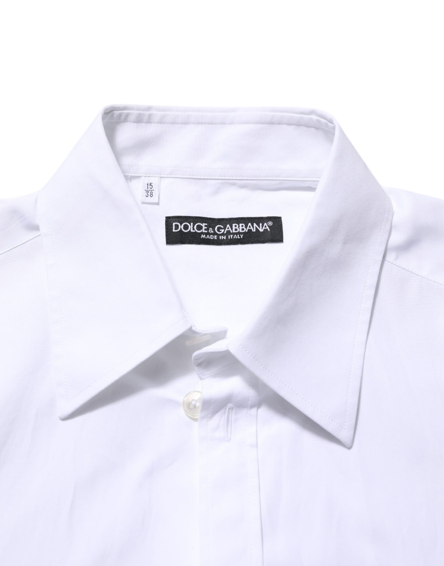 White Logo Plaque Collared Formal Dress  Shirt