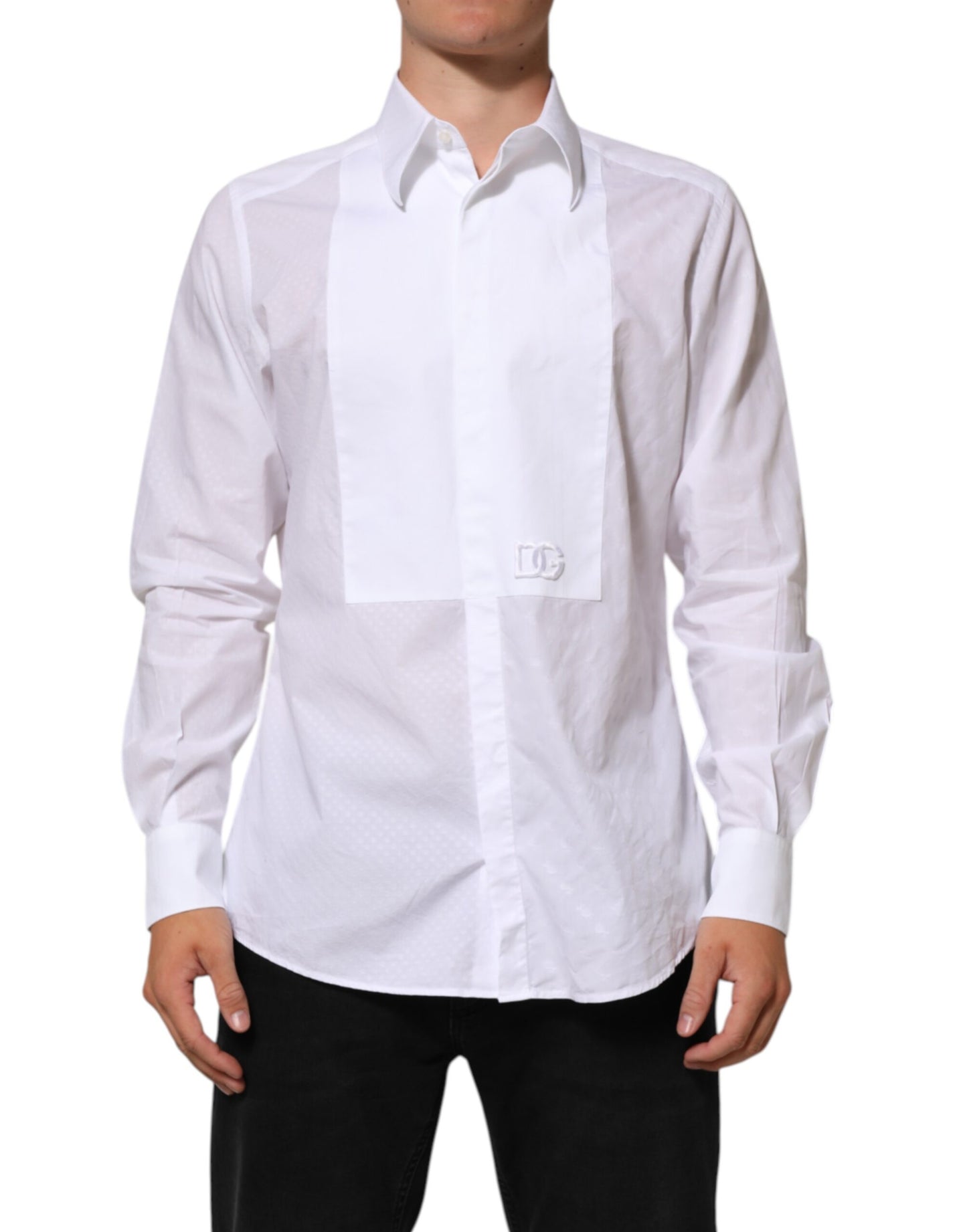 White Cotton MARTINI Bib Formal Dress Shirt