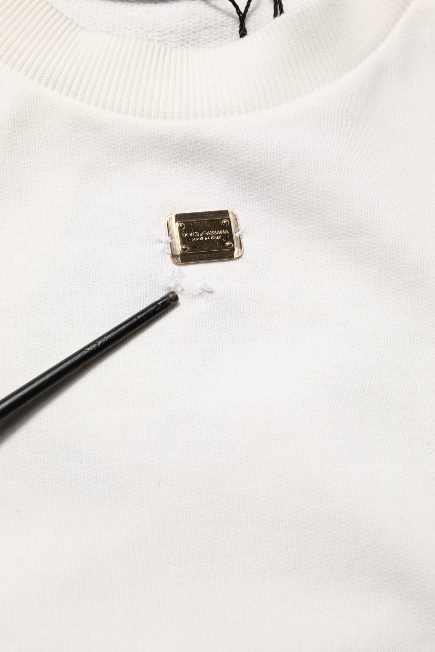 White DG Logo Crew Neck Sweatshirt Sweater