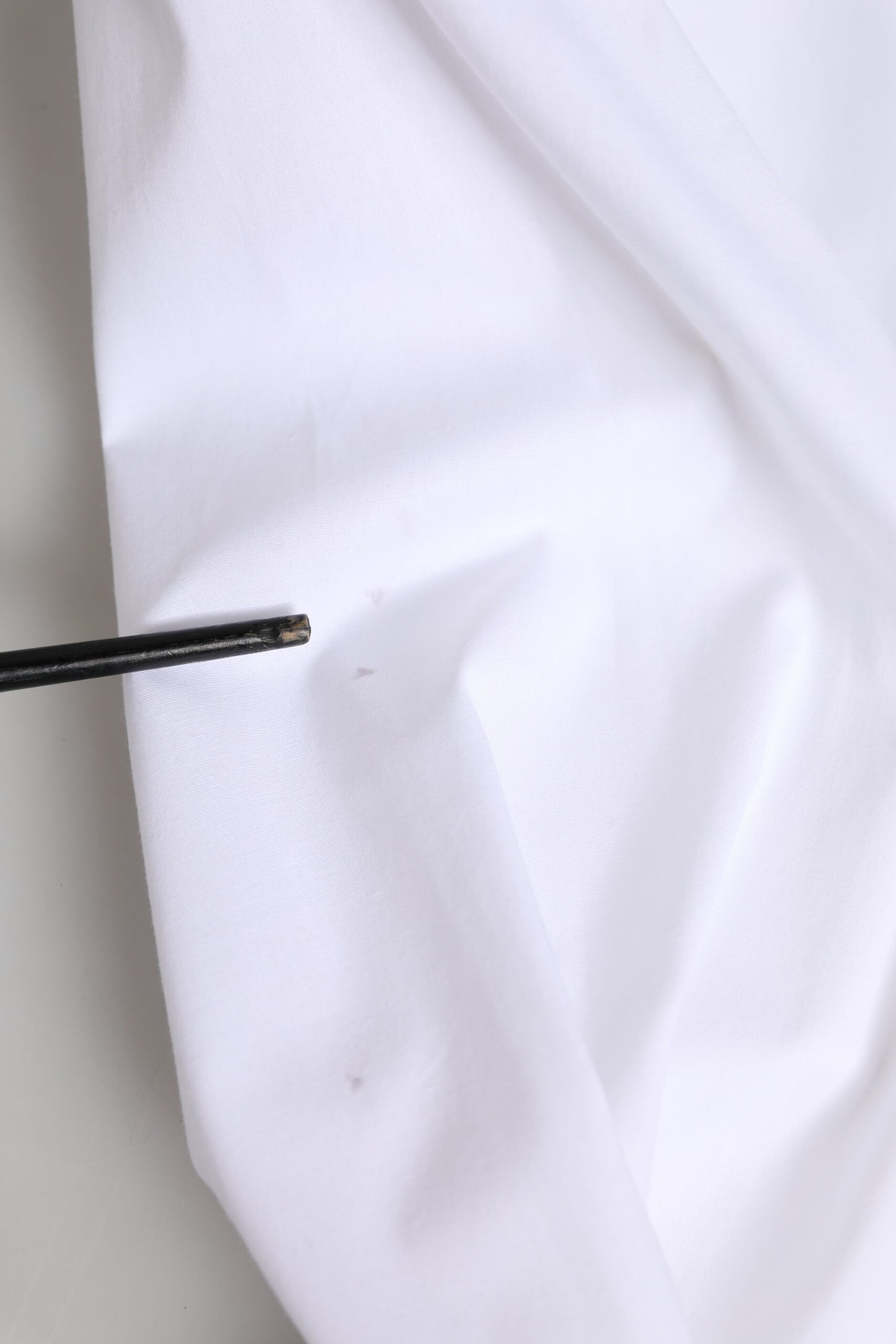 White Cotton Collared Buttoned Dress Shirt Top