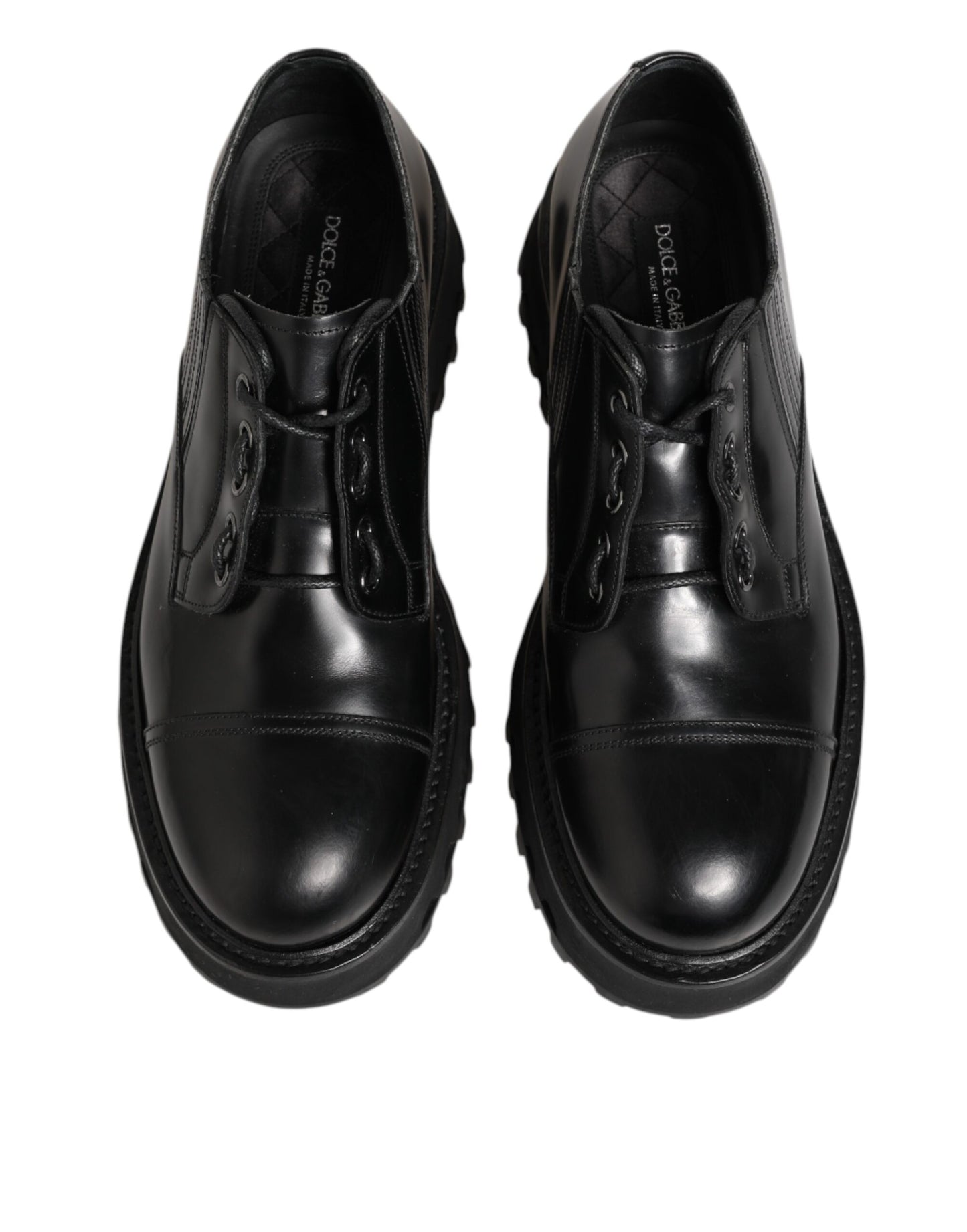 Black Leather Lace Up Derby Men Dress Shoes