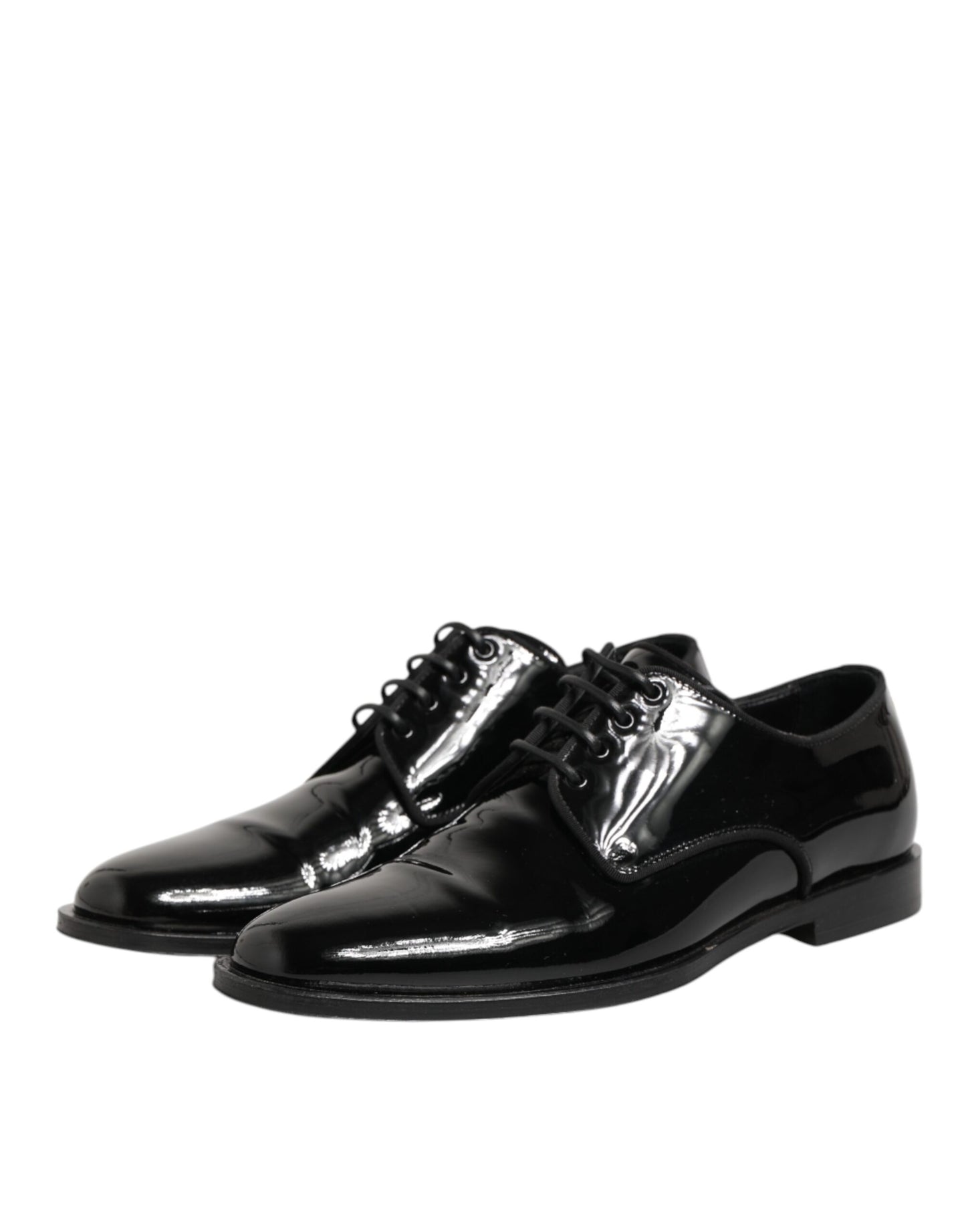 Black Leather Lace Up Derby Formal Dress Shoes
